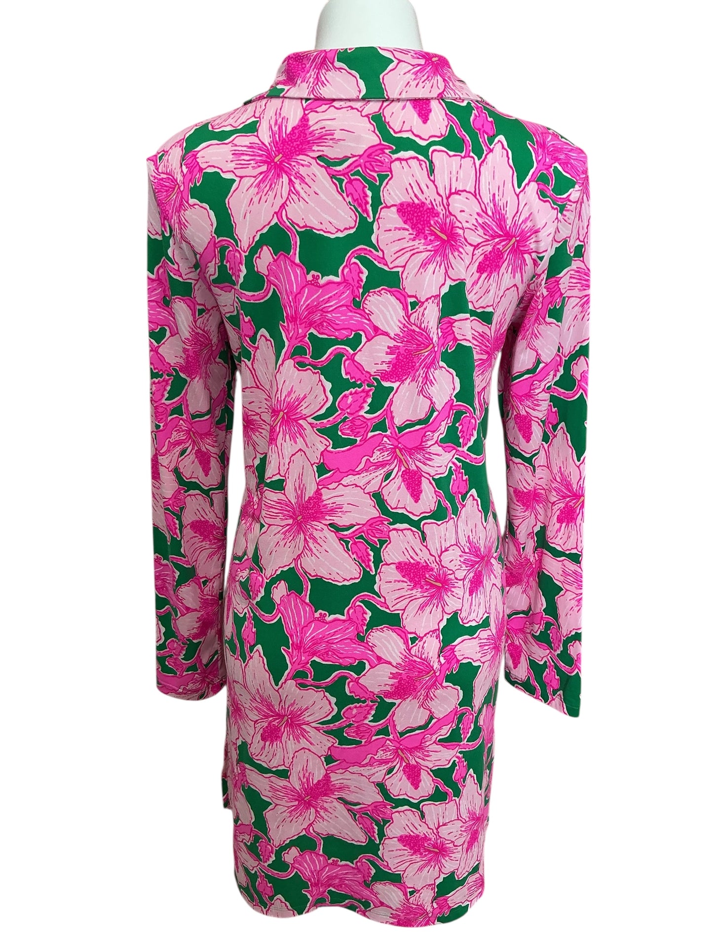 Lilly Pulitzer Chilton PJ Knit Nightshirt Kelly Green Hibis Kiss - Size M