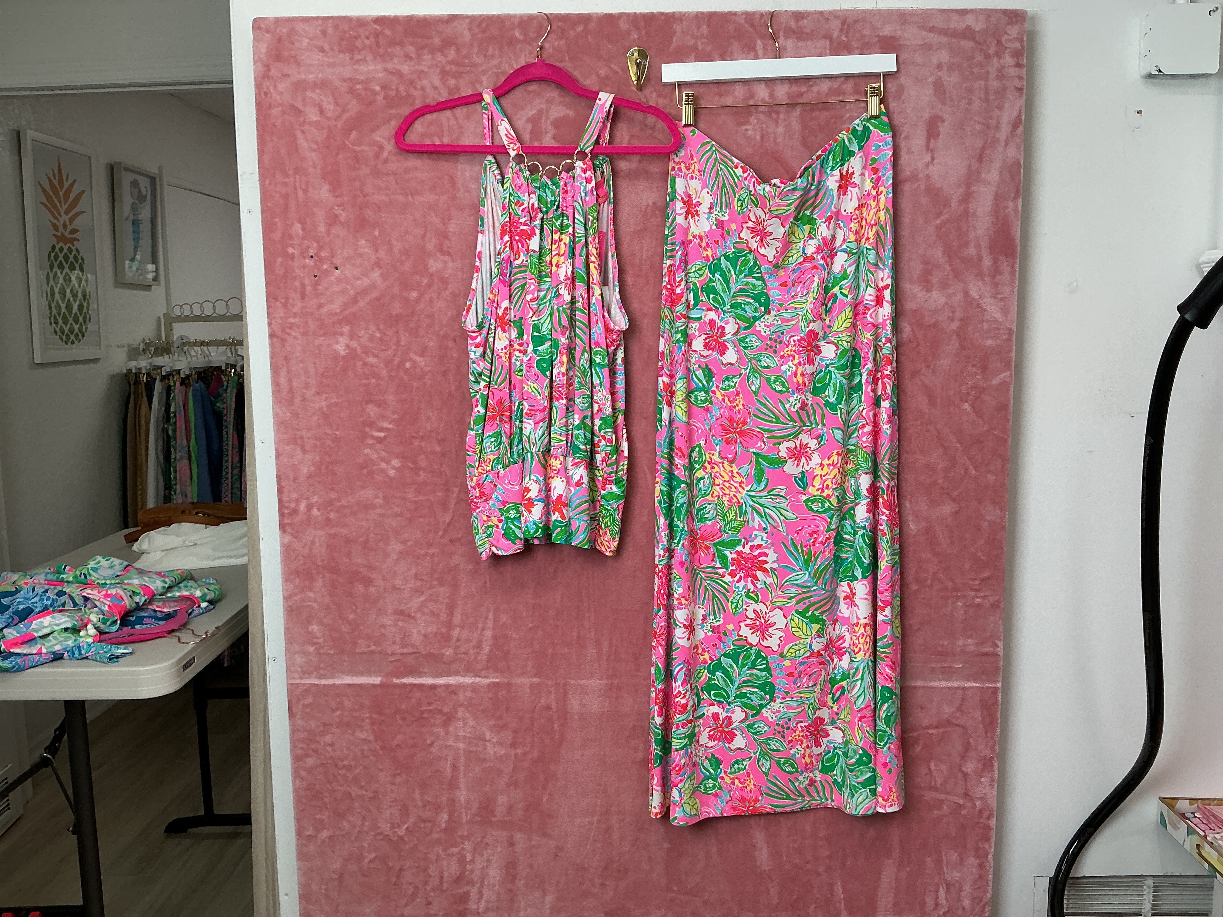 Lilly Pulitzer NWT Shirelle Maxi Set Journey To The Jungle - Size L