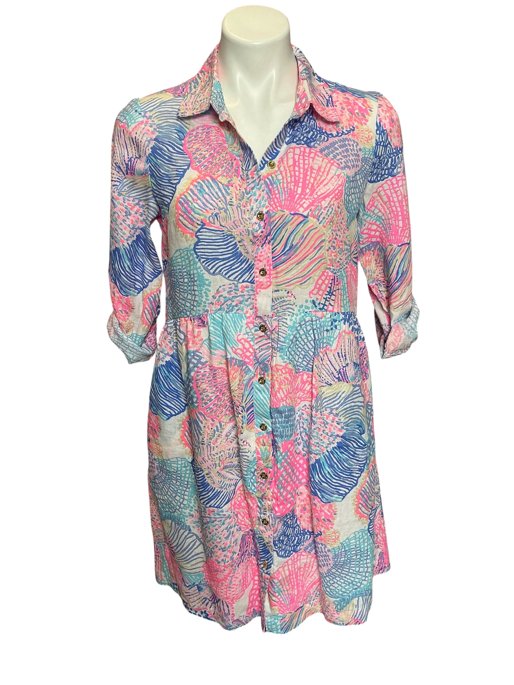 Lilly Pulitzer NWT Sharla Dress Multi Roar Of The Seas - Size XS