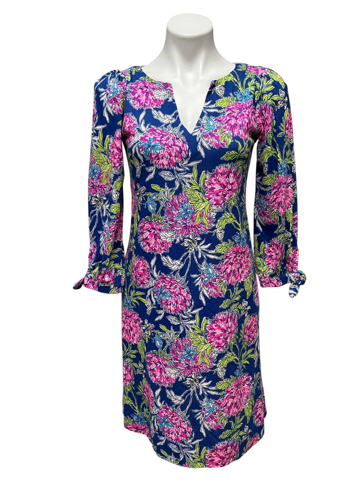 Lilly Pulitzer NWT Cath 3/4 Sleeve Dress Multi Dahlia Licious - Size XS