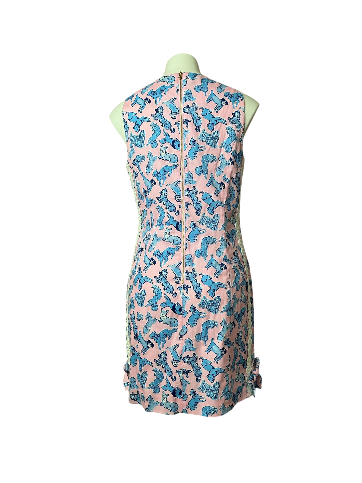 Lilly Pulitzer Mila Shift Dress Zanzibar Blue Ruff Night - Size 8