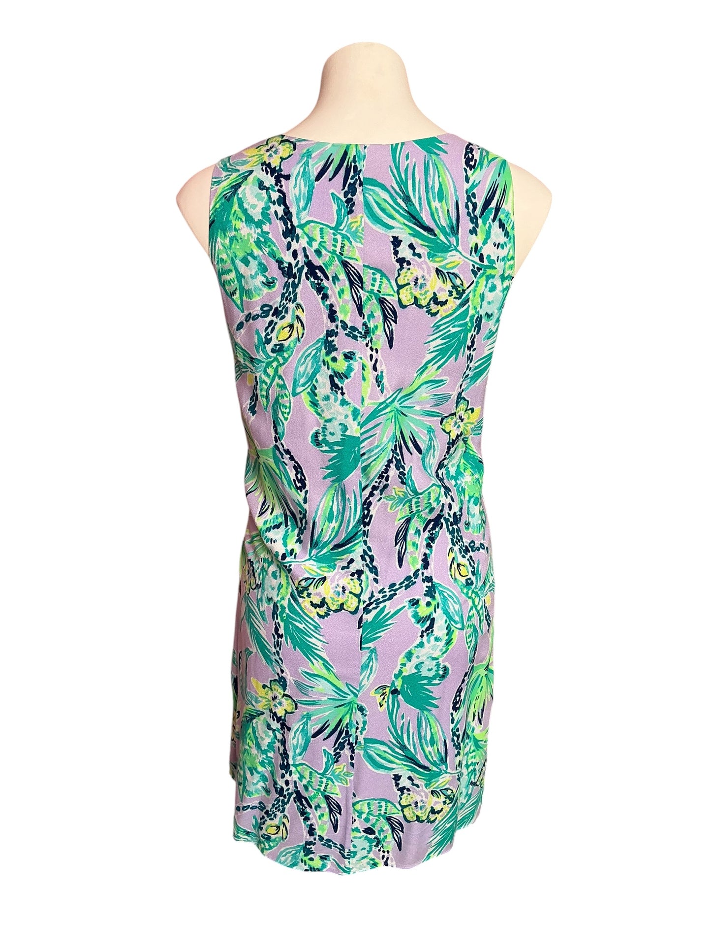Lilly Pulitzer Jackie Shift Dress Light Lilac It’s Impawsible Eng Woven - Size XL