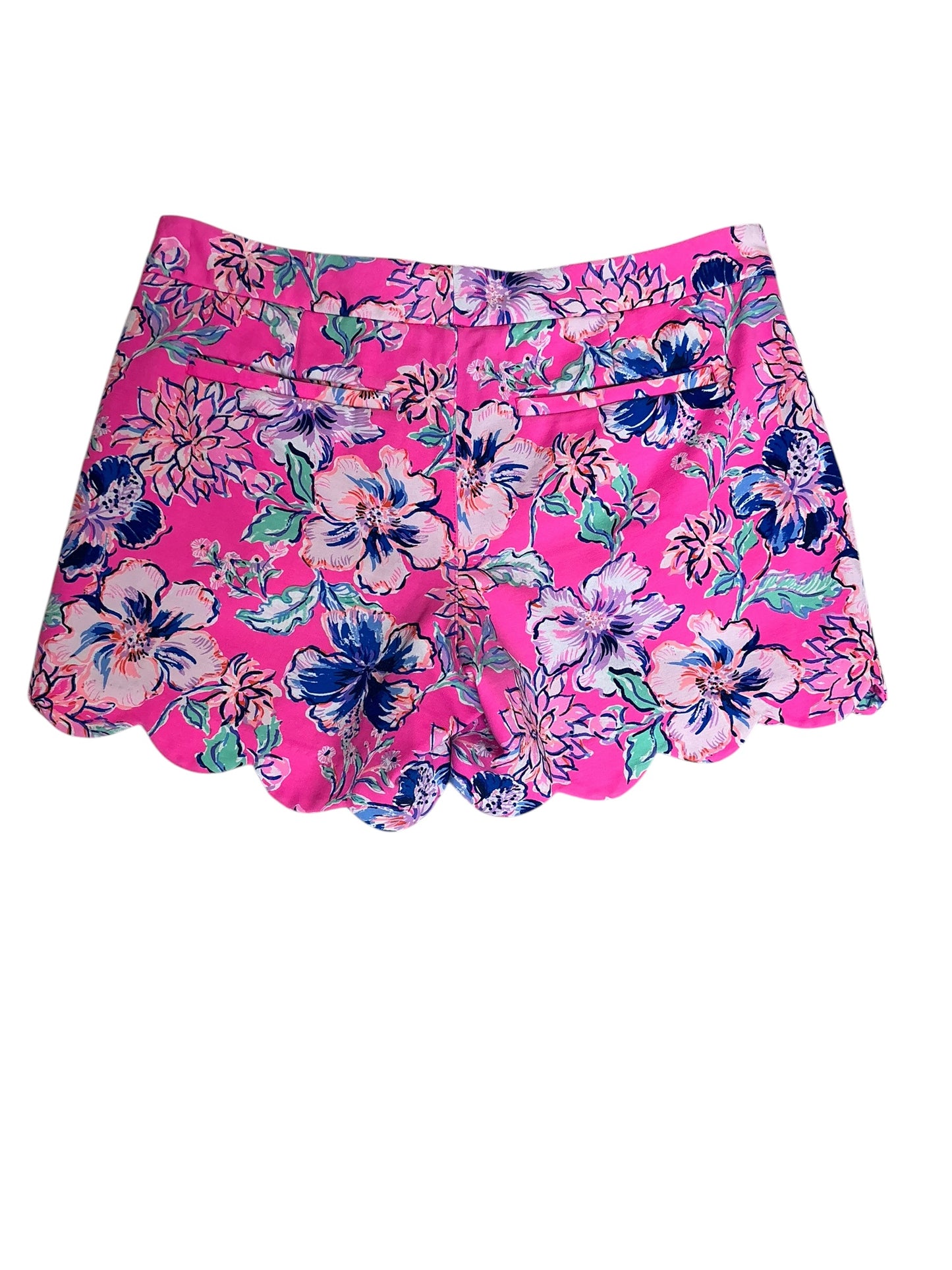 Lilly Pulitzer Buttercup Knit Scallop Shorts Last Bud Not Least - Size 4