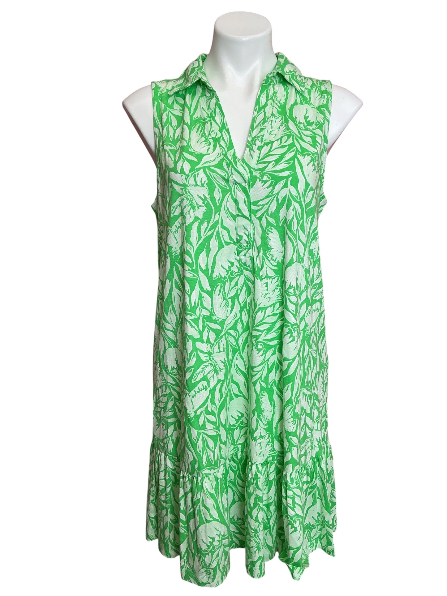 Lilly Pulitzer Riegan Dress Fauna Green Tulip To Tango - Size M