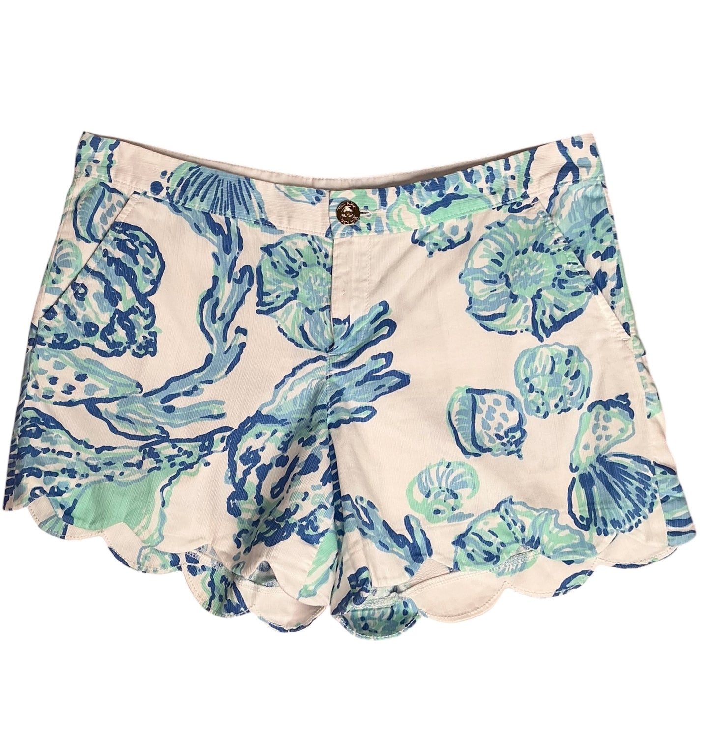 Lilly Pulitzer Buttercup Scalloped Hem Short Barefoot Princess - Size 10