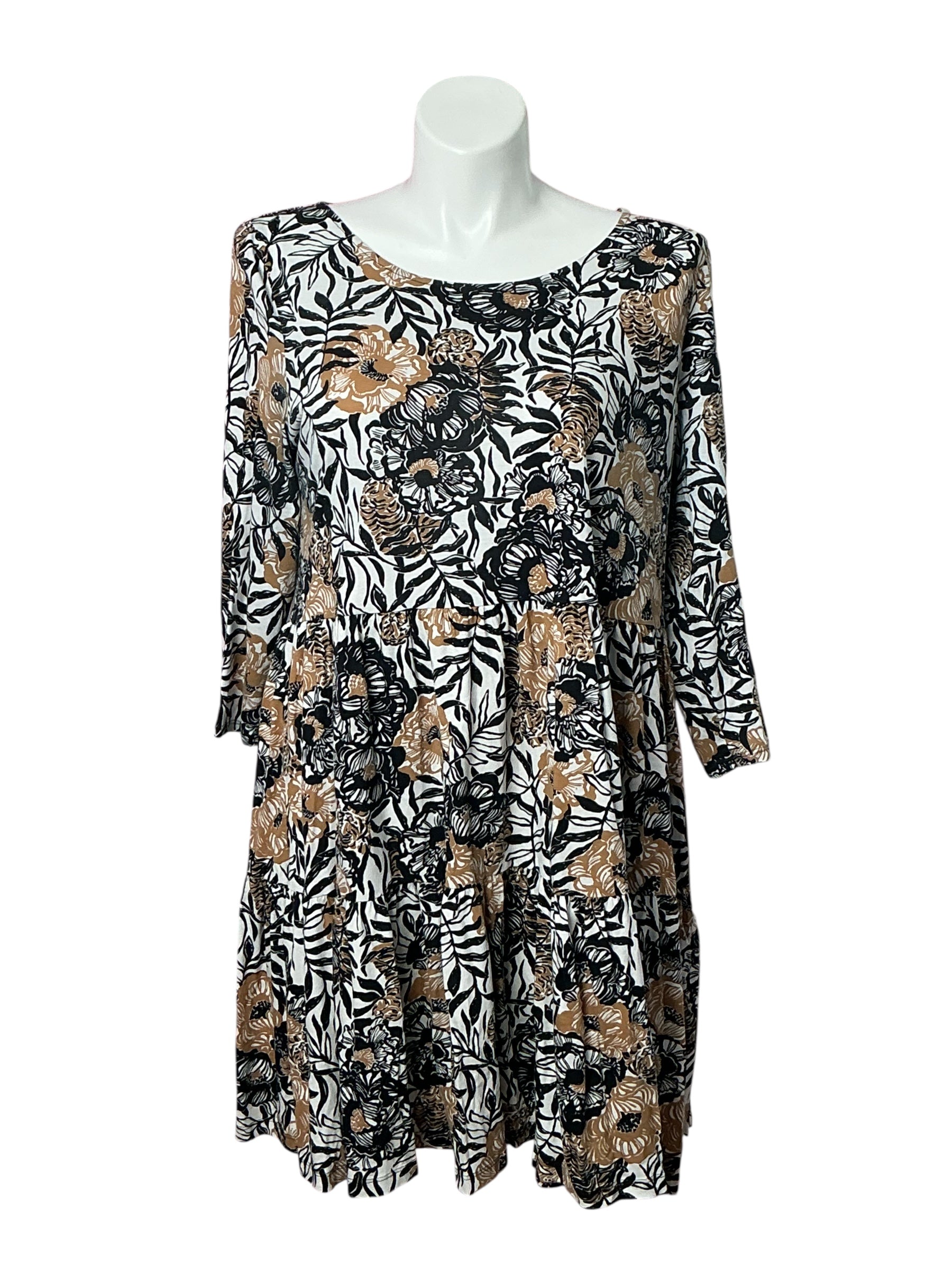 Lilly Pulitzer - Geanna 3/4 Sleeve Dress - Onyx Peony Part - Size XXL