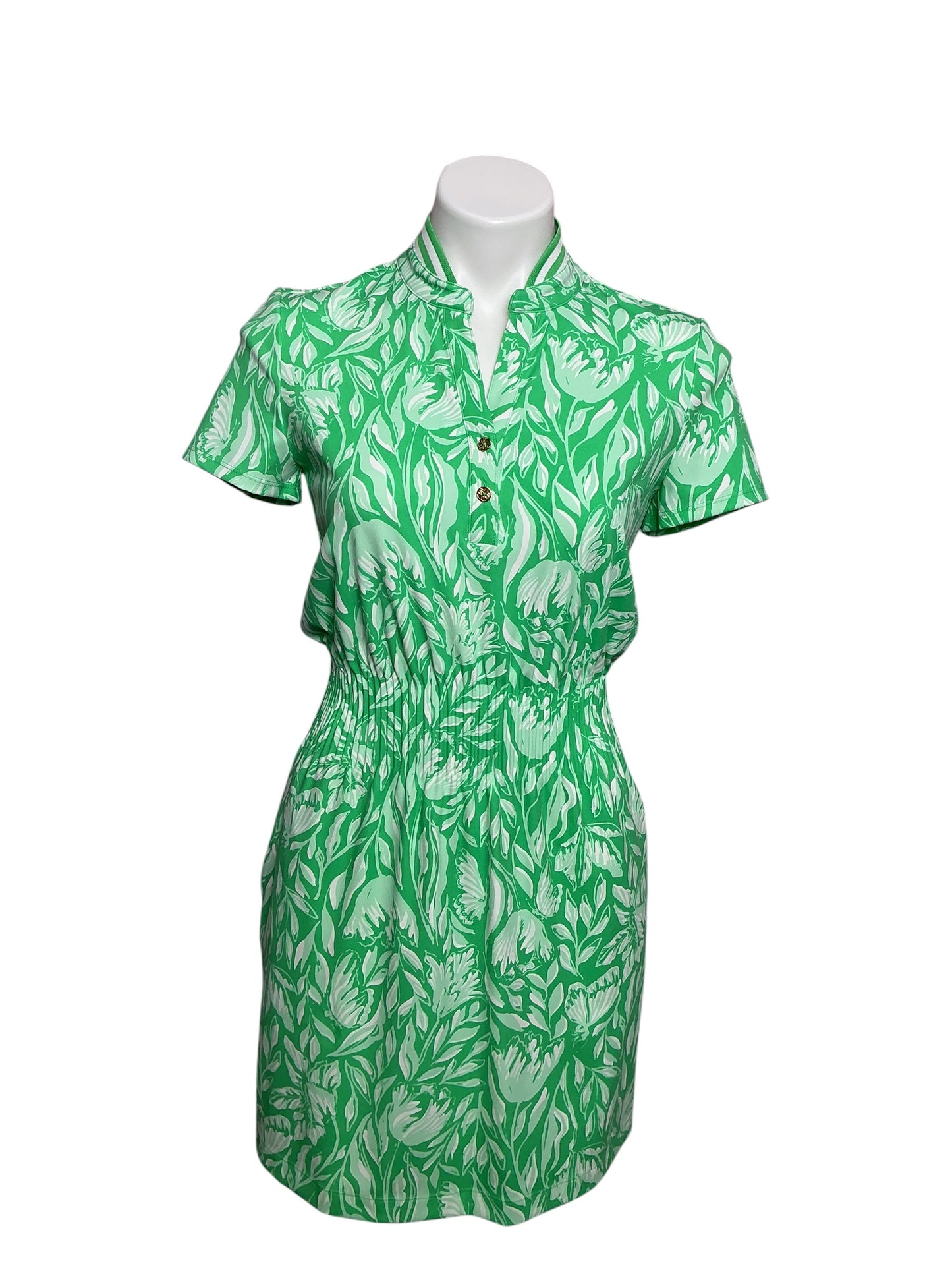 Lilly Pulitzer Luxletic Love Active UPF 50+ Dress Tulip to Tango Fauna Green - Size XS