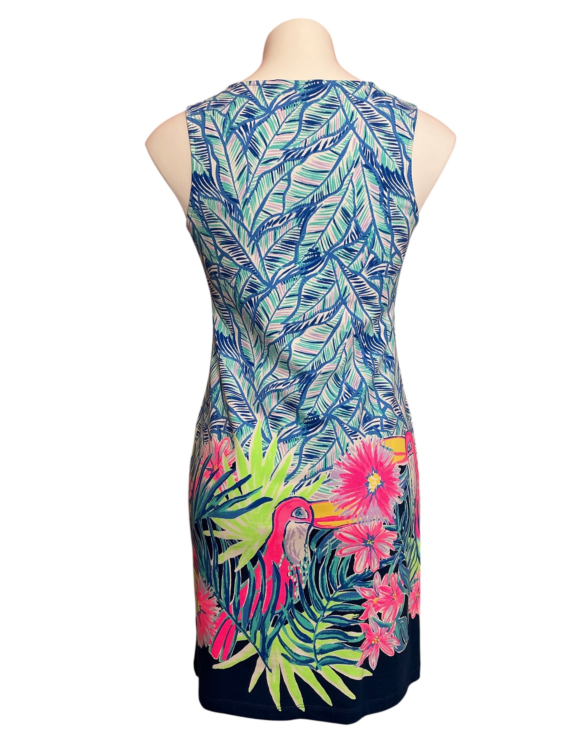 Lilly Pulitzer Harper Shift Dress Bennet Blue Lets Mango - Size XS