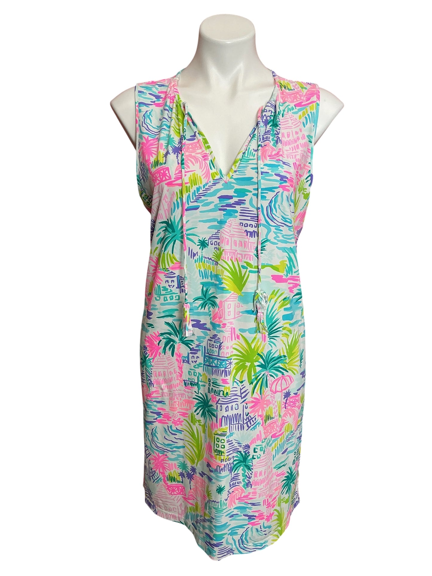 Lilly Pulitzer Gellar Shift Dress Private Island Engineered - Size L