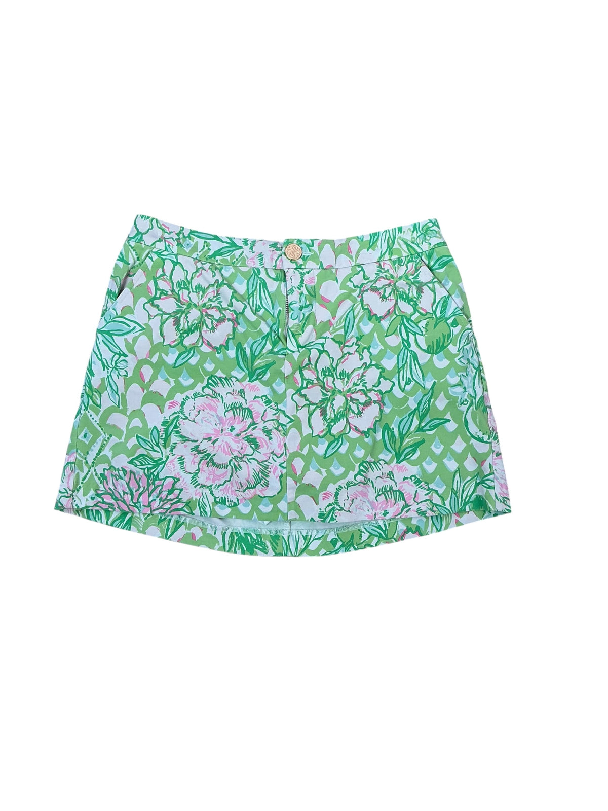 Lilly Pulitzer Colette Mini Skort Fauna Green Lime Feeling Good - Size 0