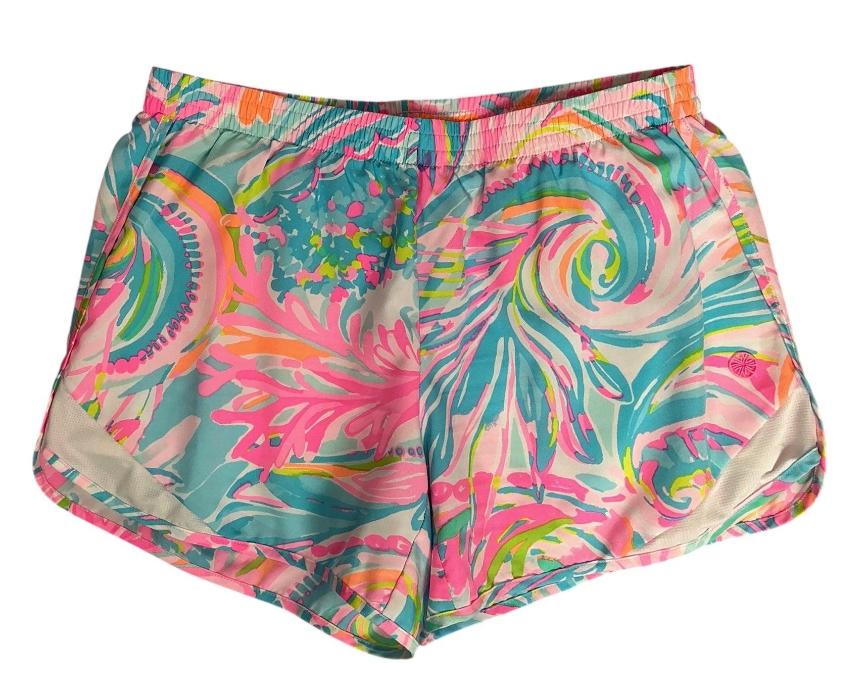 Lilly Pulitzer Luxletic 4" Ocean Trail Short Multi Fish Kiss - Size XS