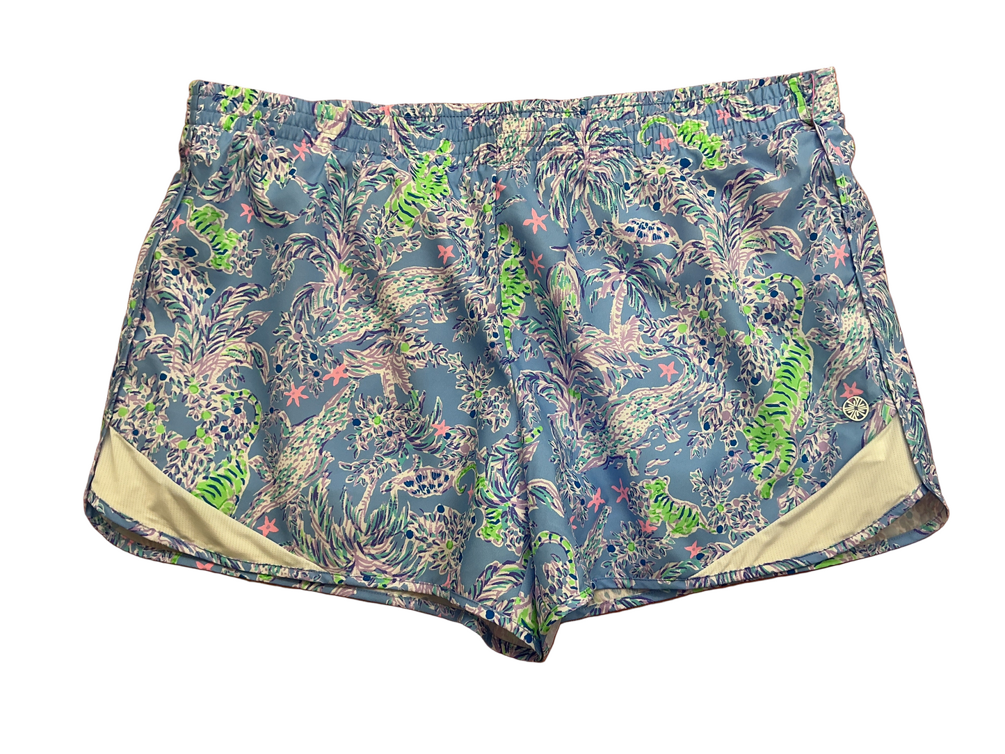 Lilly Pulitzer NWT Ocean Trail Short Blue Peri The Turtle Package - Size L