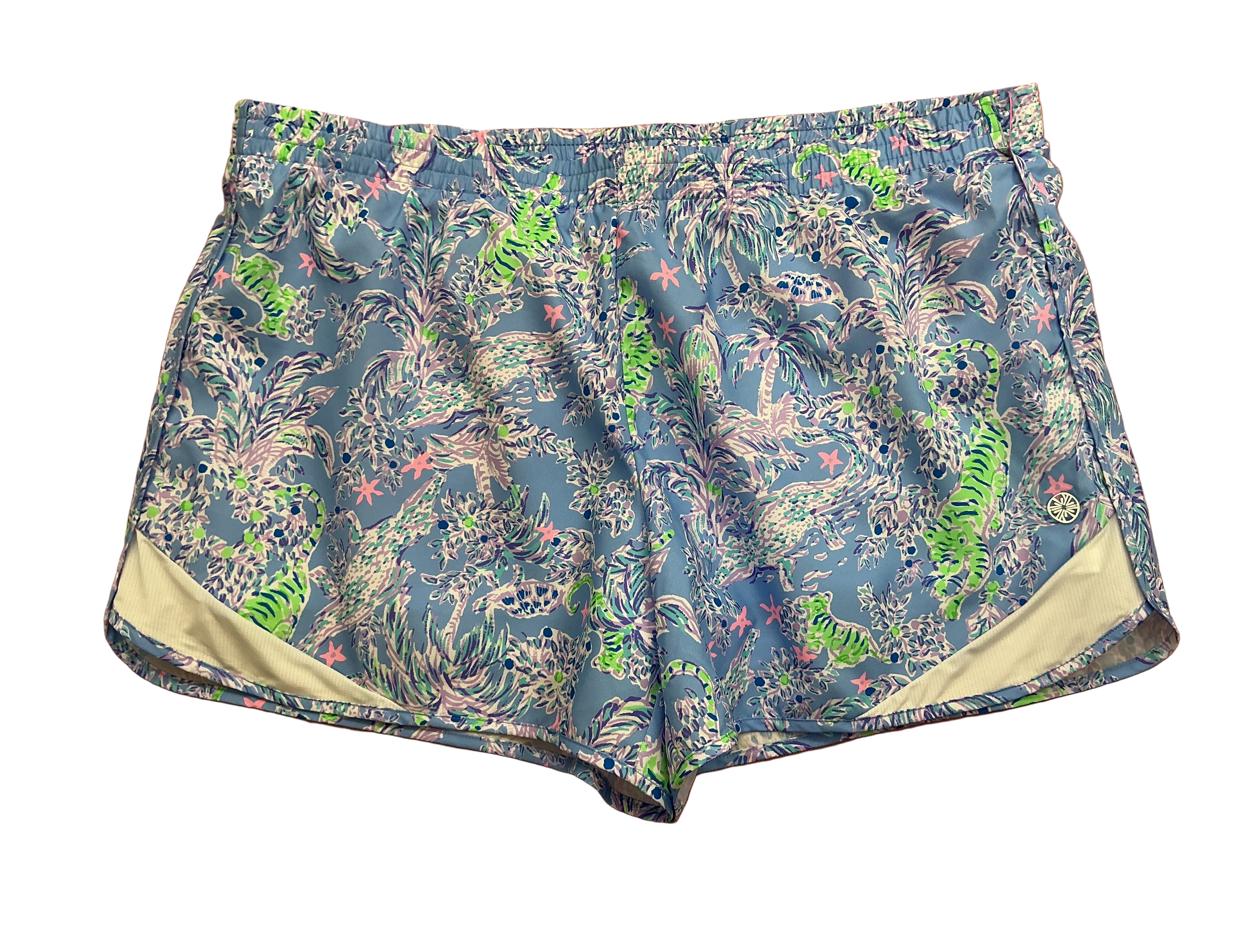 Lilly Pulitzer NWT Ocean Trail Short Blue Peri The Turtle Package - Size L