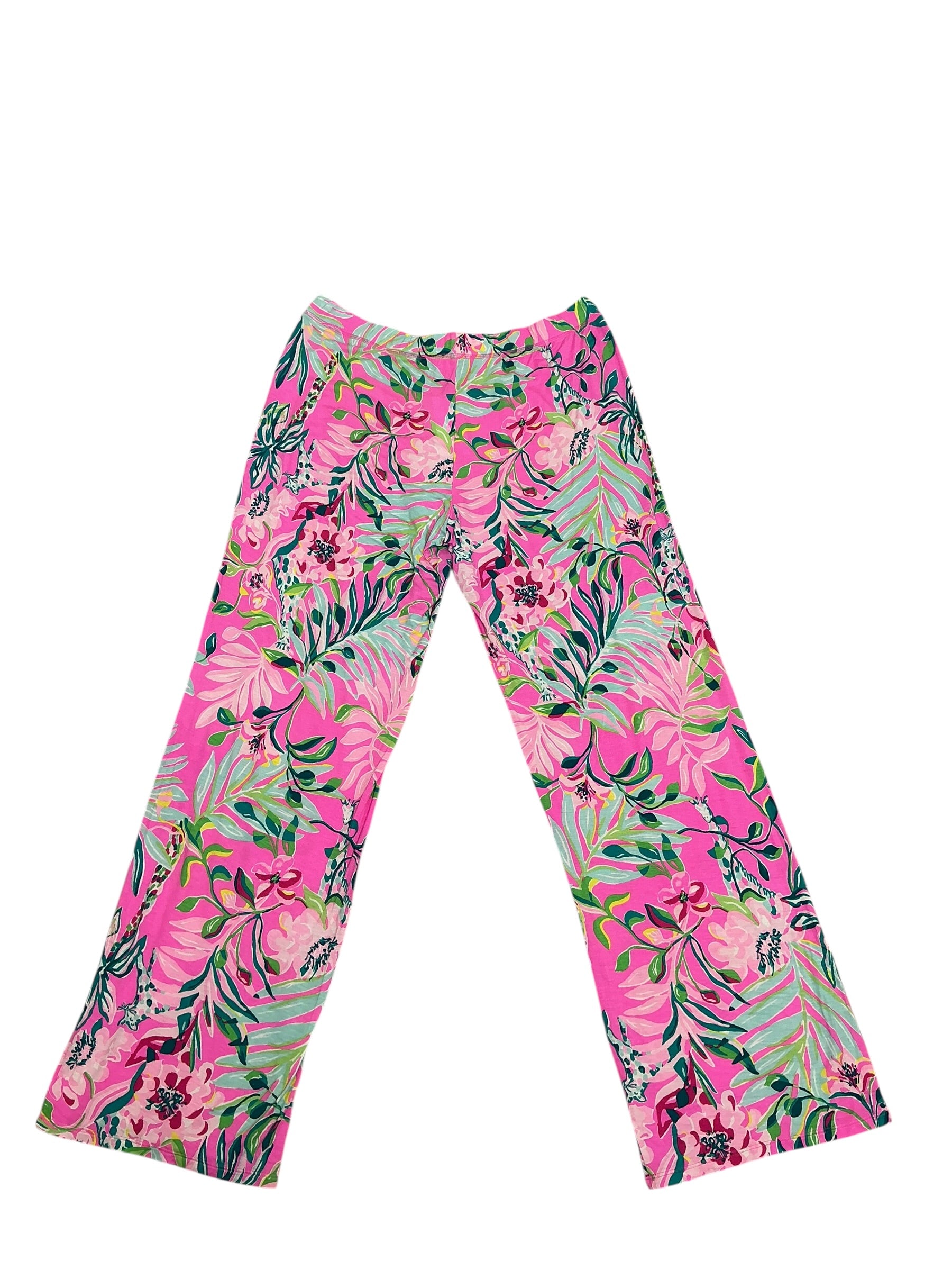 Lilly Pulitzer- PJ Knit Pant Plumeria Pink I’m Feline Fine Knit Size L