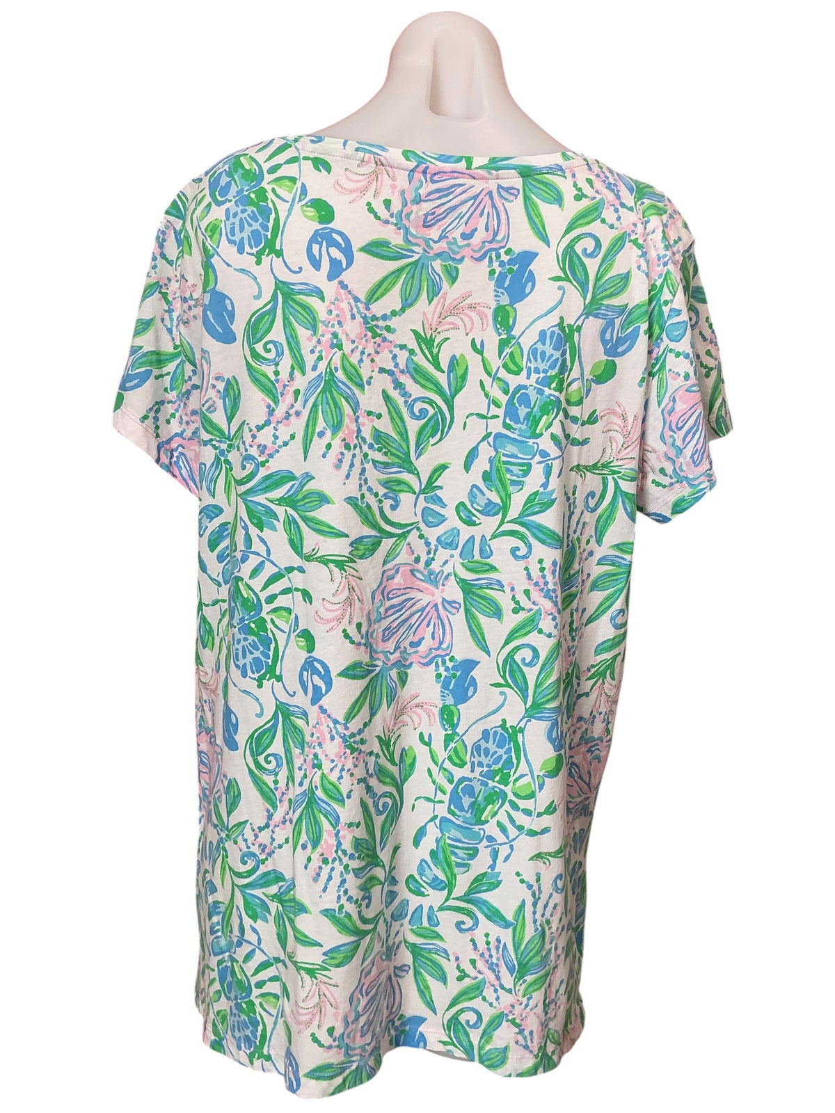 Lilly Pulitzer Etta V Neck Top Just A Pinch - Size XL