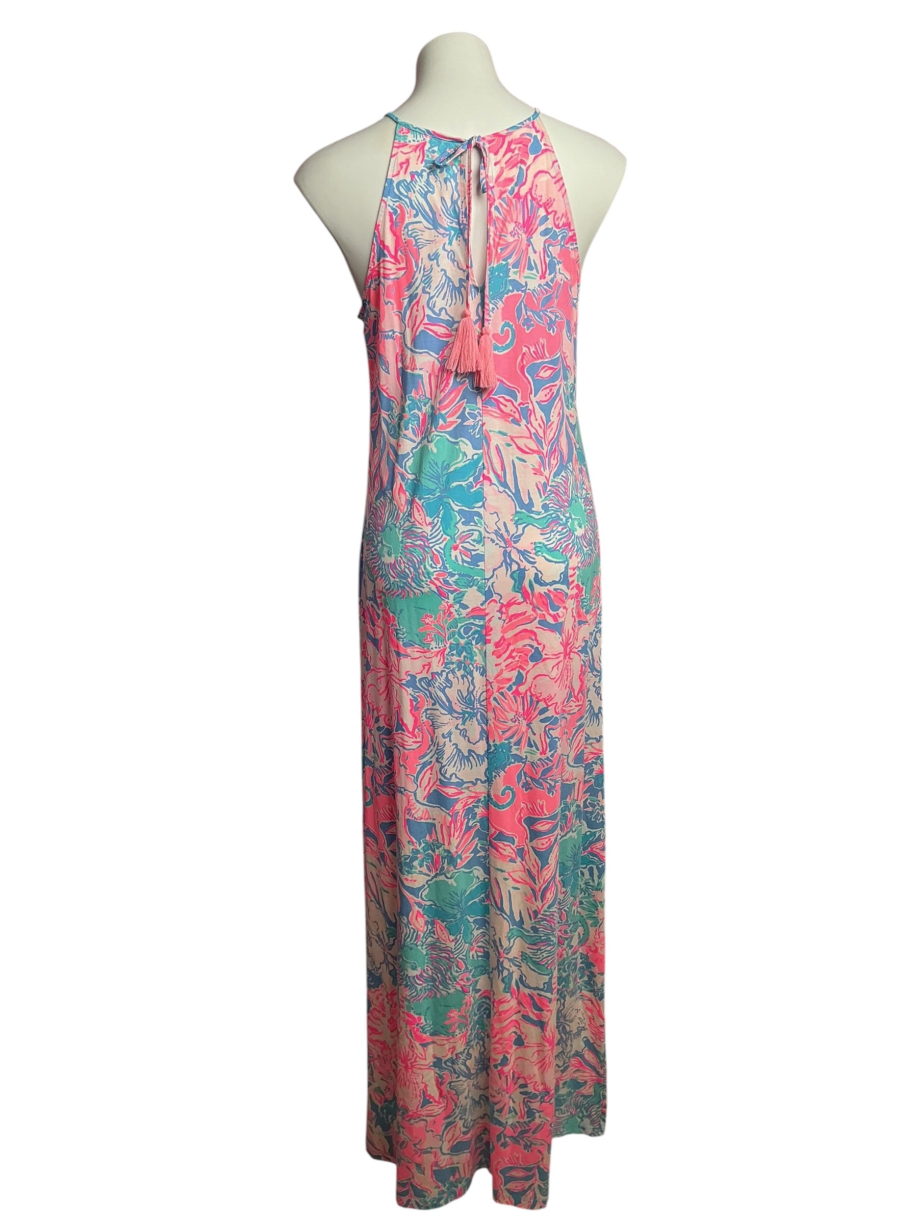 Lilly Pulitzer- NWT Margot Maxi Dress Blue Peri Viva La Lilly Size M