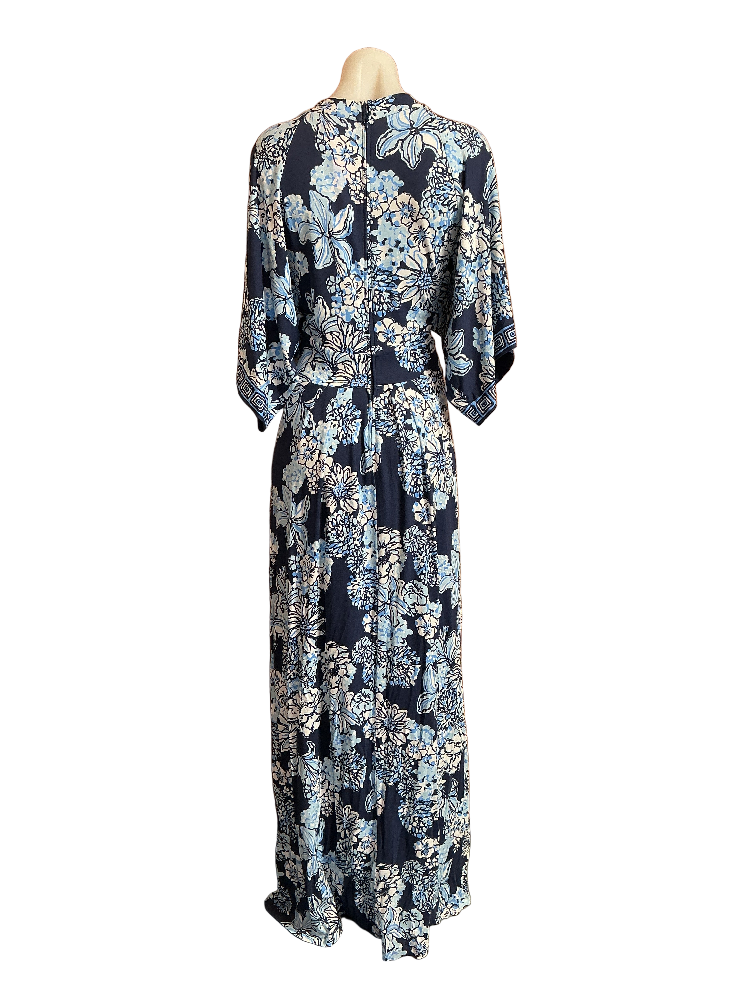 Lilly Pulitzer NWT Wisteria Elbow Sleeve Low Tide Navy Bouquet All Day Engine - Size 16