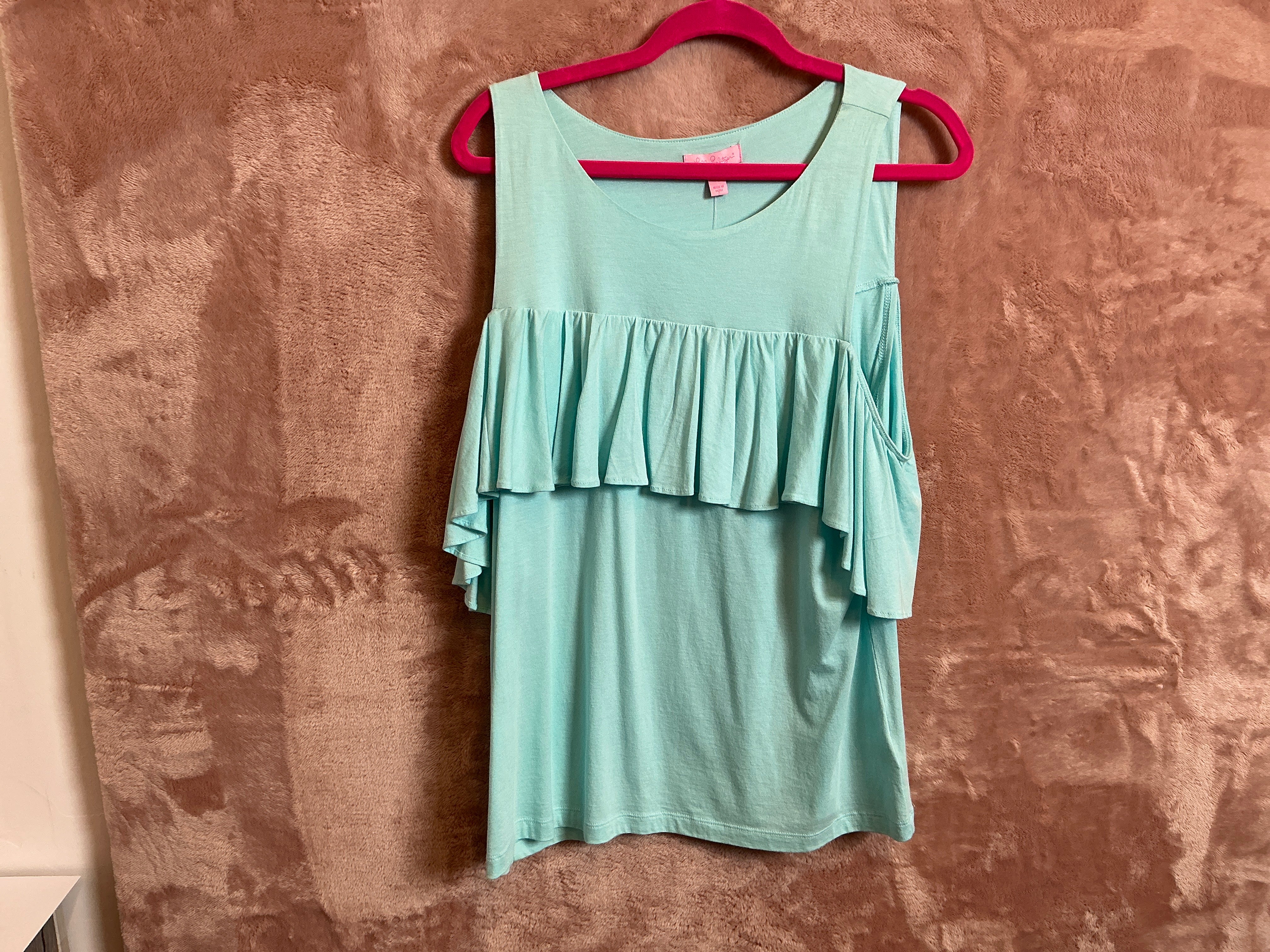 Lilly Pulitzer Top NWT - Lyra Top - SeaSalt Blue - Size L