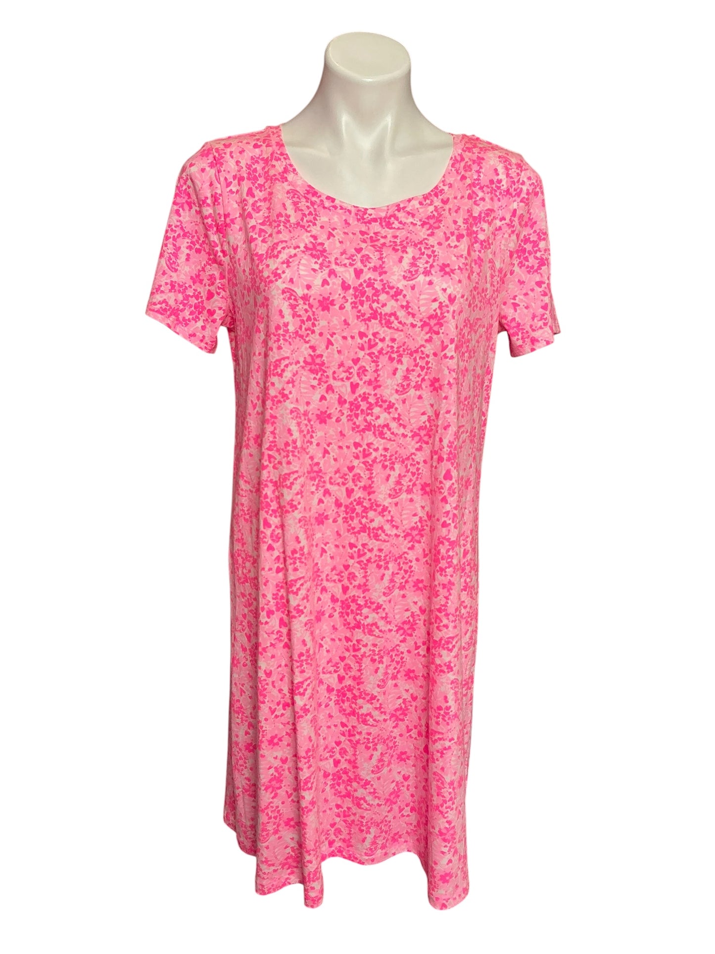 Lilly Pulitzer NWT Cody Short Sleeve Dress Pink Shandy Invest A Gator - Size L