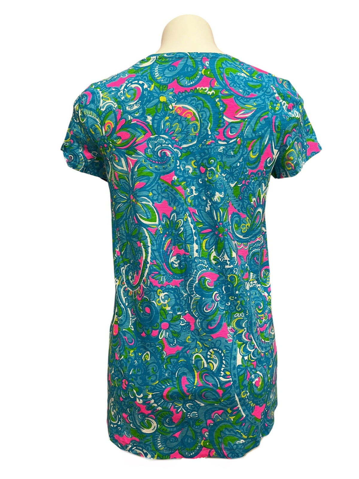 Lilly Pulitzer Etta V Neck Top Hey Gull Friend - Size S