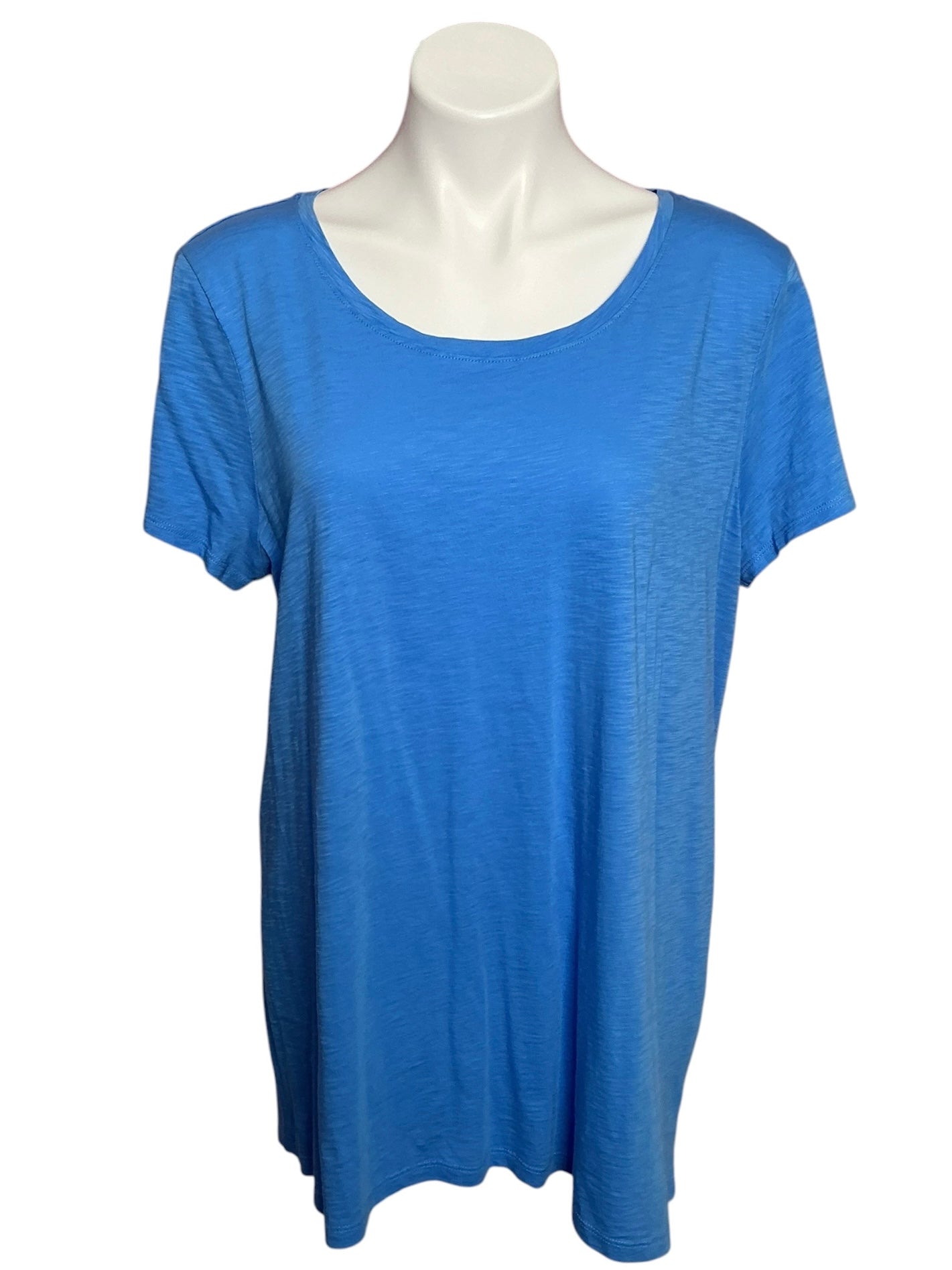 Lilly Pulitzer Etta Scoop Neck Top Barton Blue - Size XL