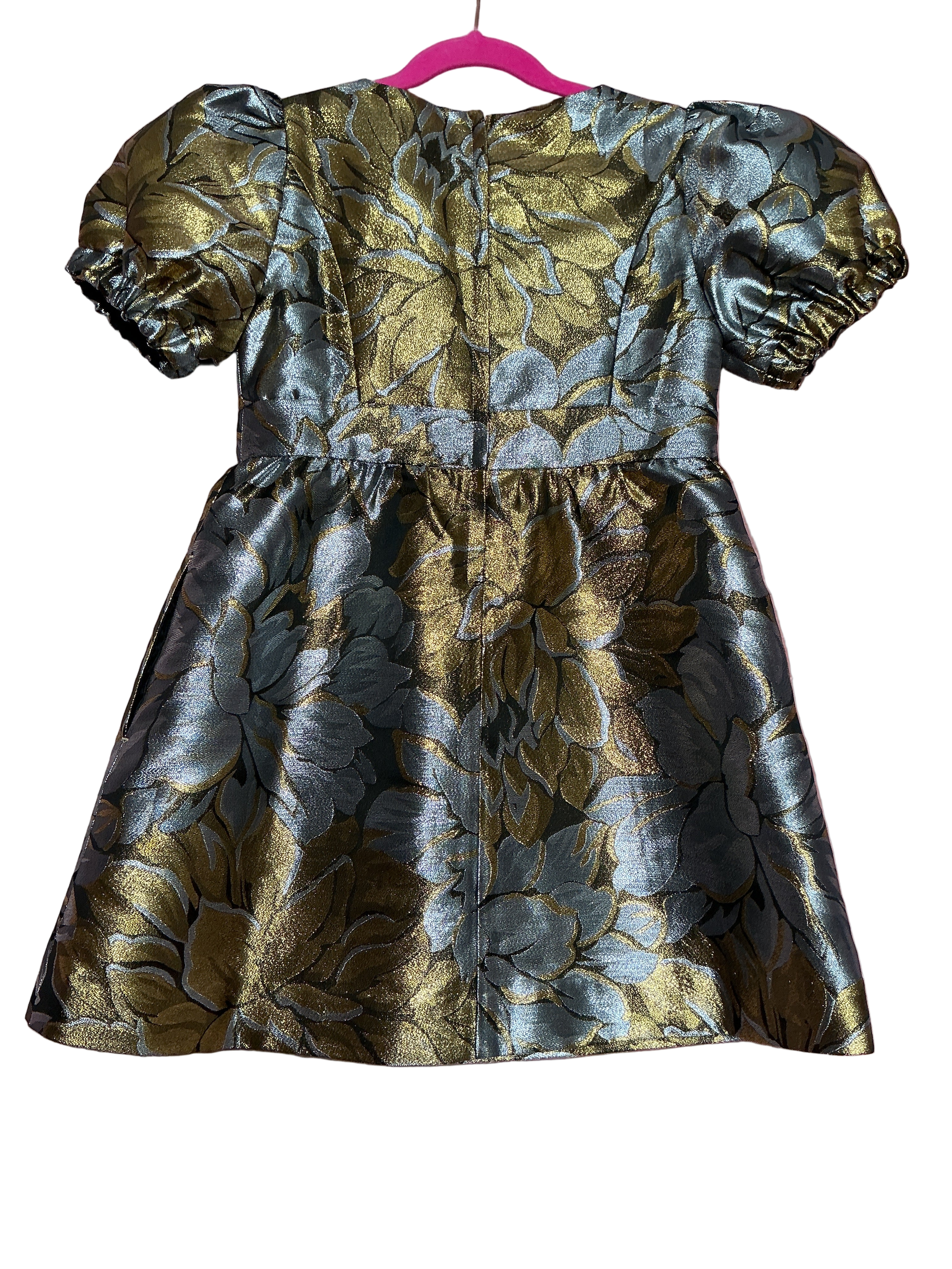 Lilly Pulitzer  NWT - Mini Priyanka Kids Dress - Gold Metallic - Peony Parade Brocade - Size 6