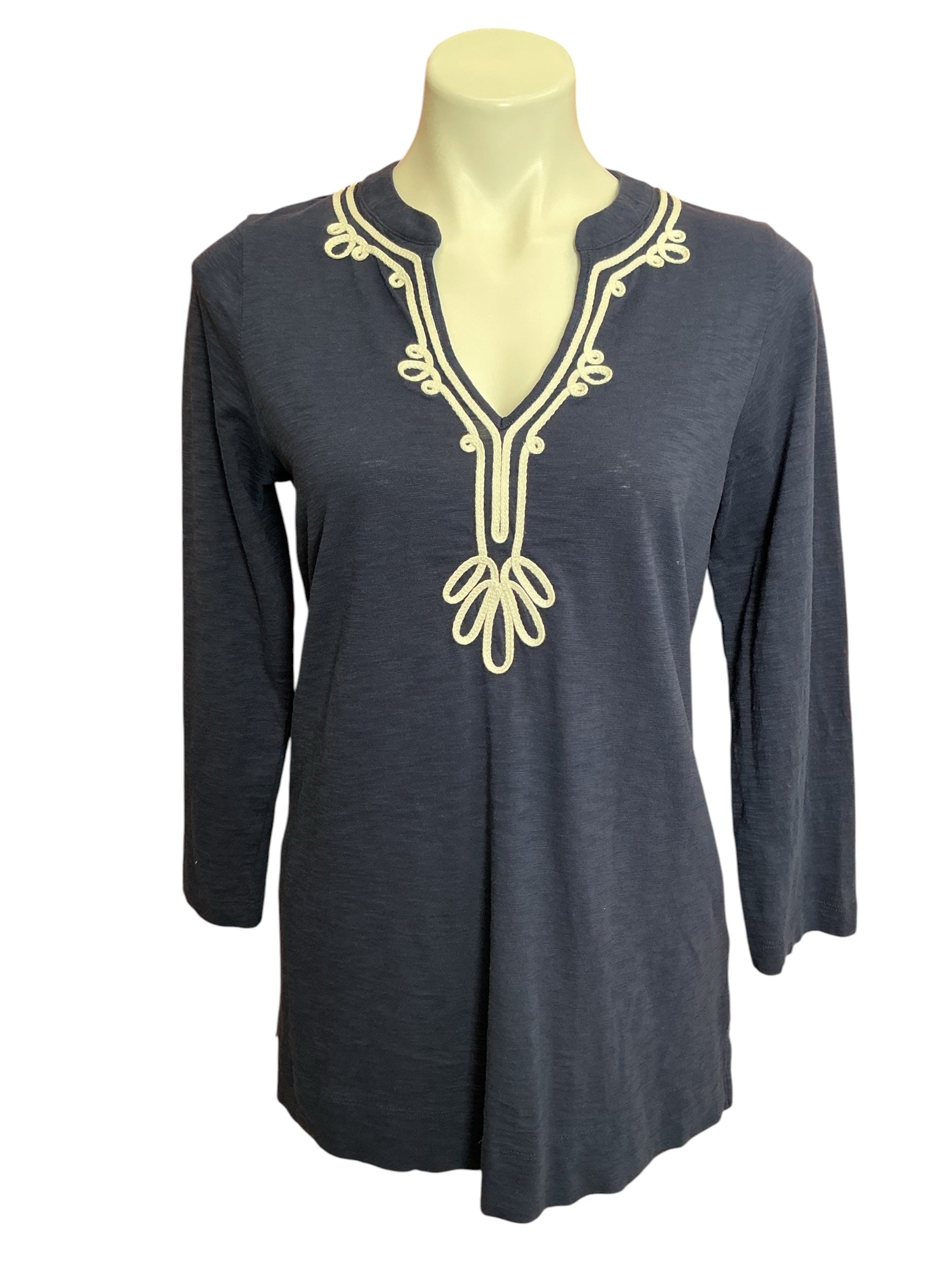 Lilly Pulitzer NWT Kaia Knit Tunic Top True Navy - Size M