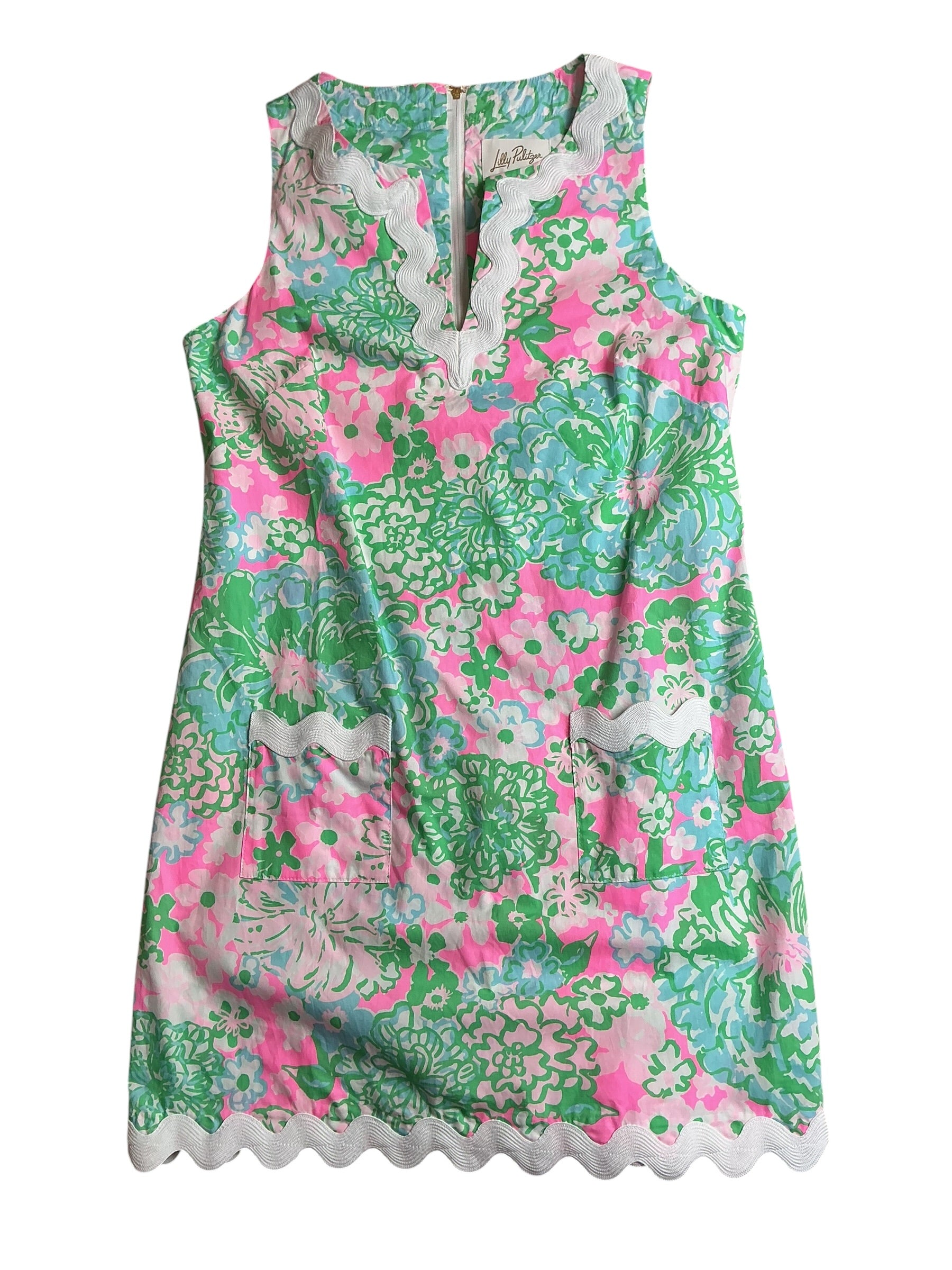 Lilly Pulitzer Romey Shift Romper - Multi Plumes In Bloom - Size 6