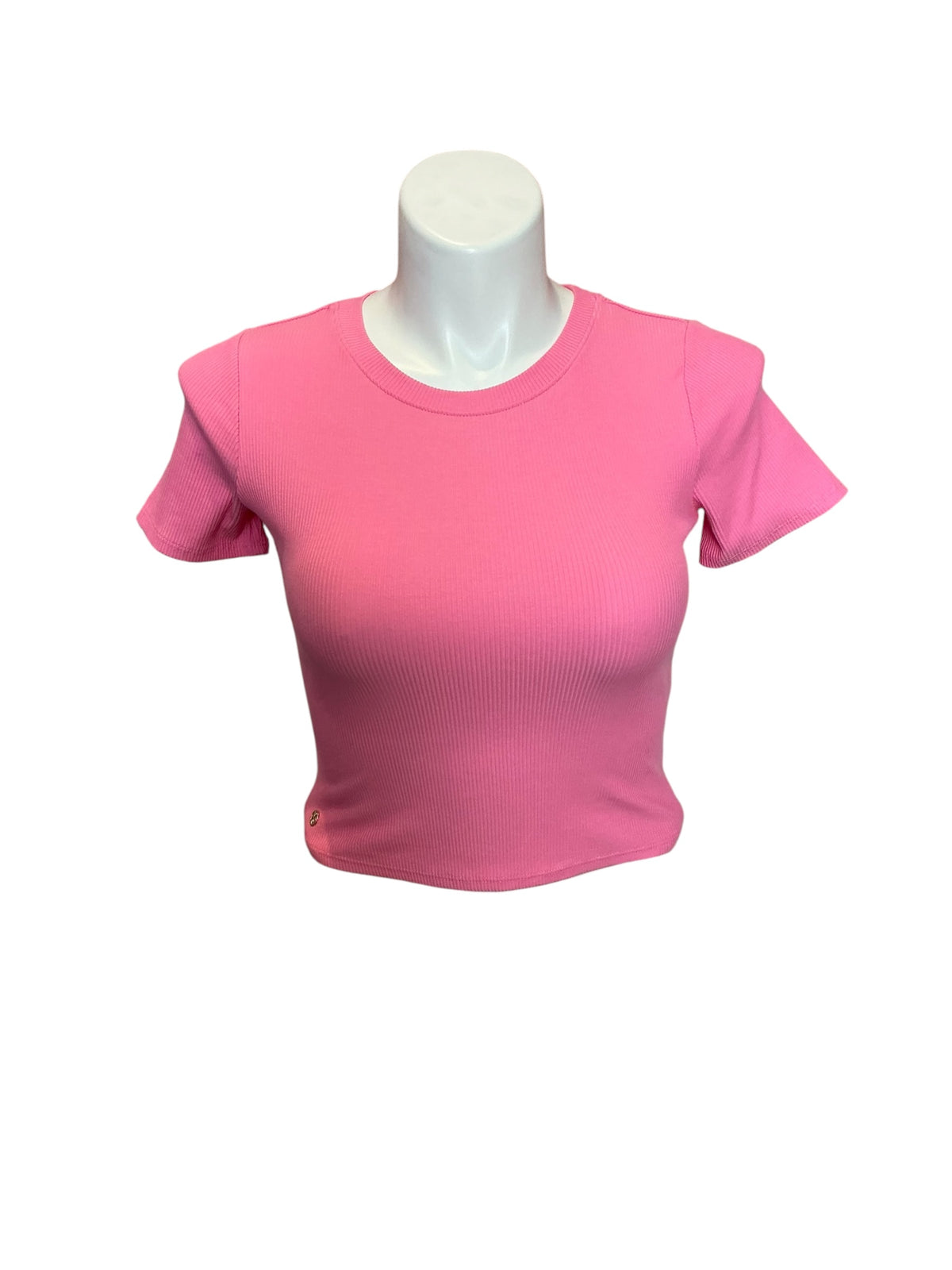 Lilly Pulitzer Etta Ribbed Tee Parigi Pink - Size S