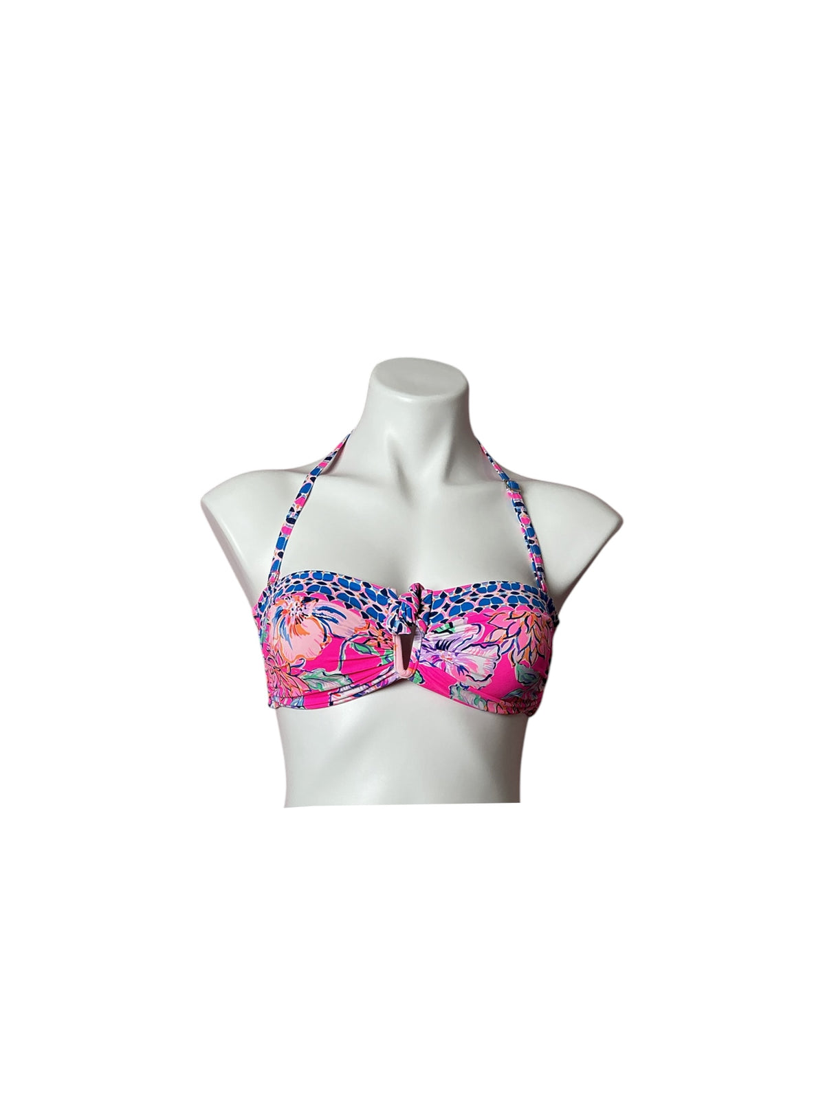 Lilly Pulitzer Agnes Bandeau Bikini Top Last Bud Not Least - Size 4
