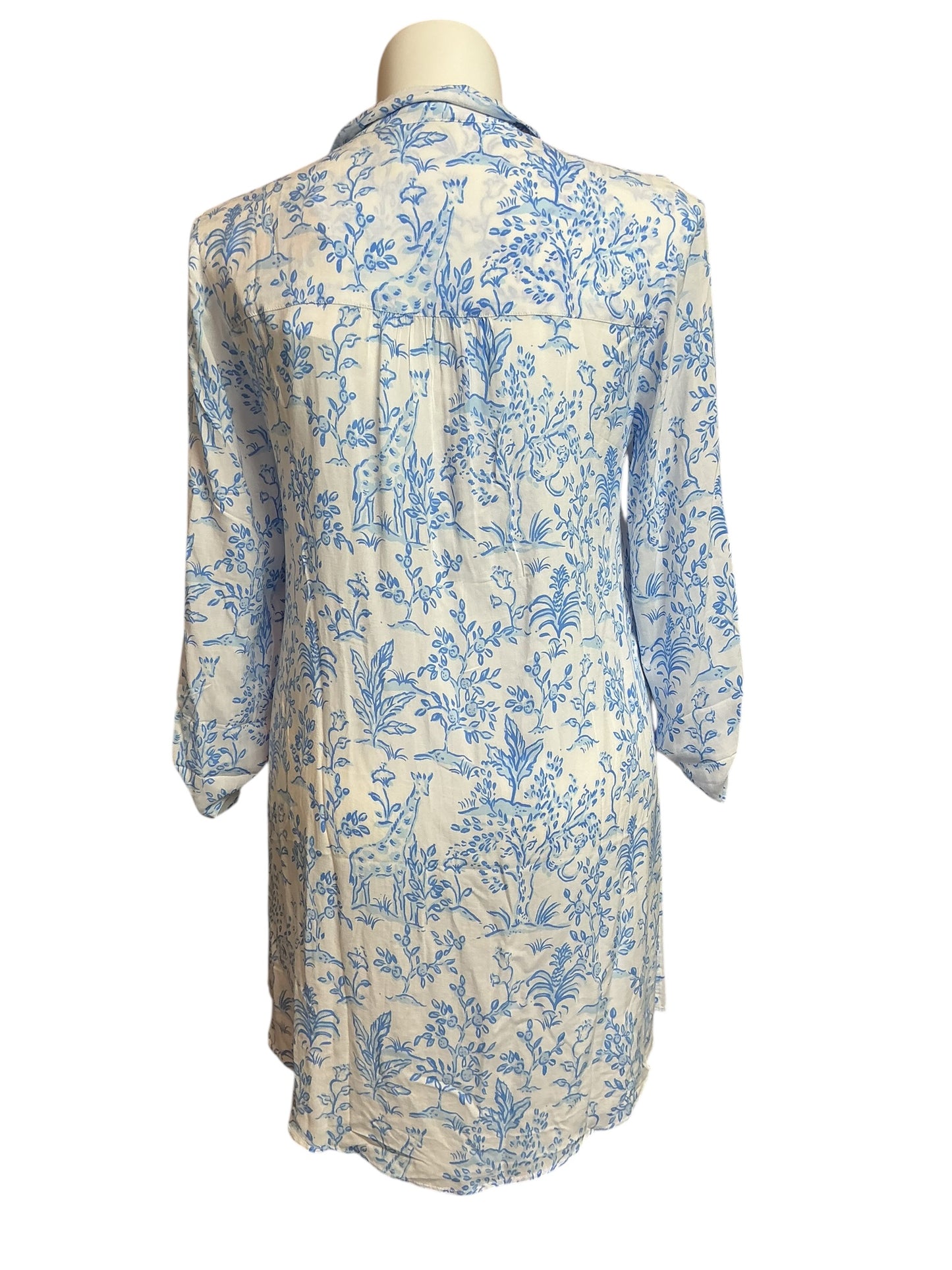Lilly Pulitzer Natalie Coverup Resort White Tall Tales - Size L