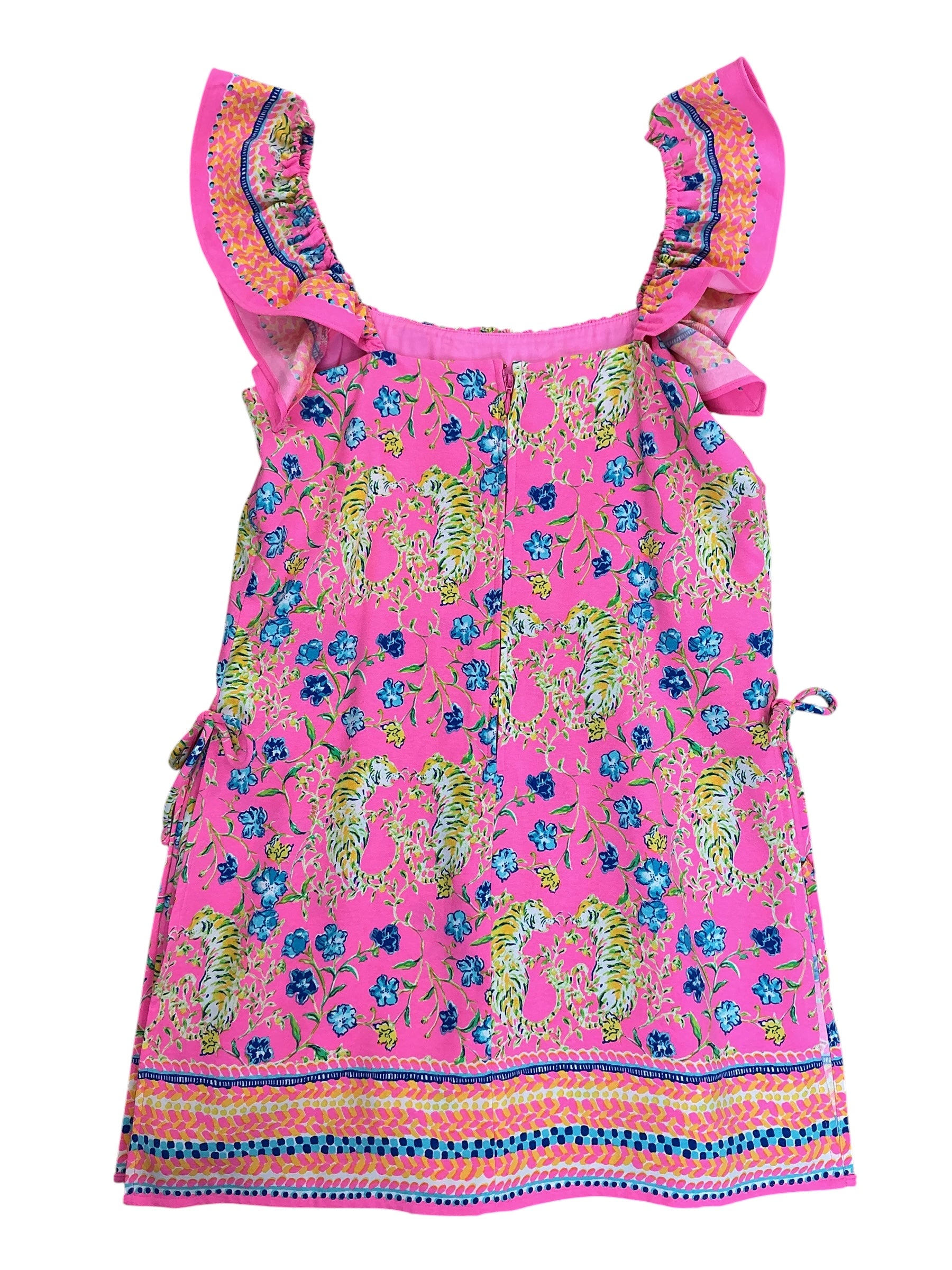 Lilly Pulitzer Zoya Romper Prosecco Pink Tigress Garden Engineered - Size 6