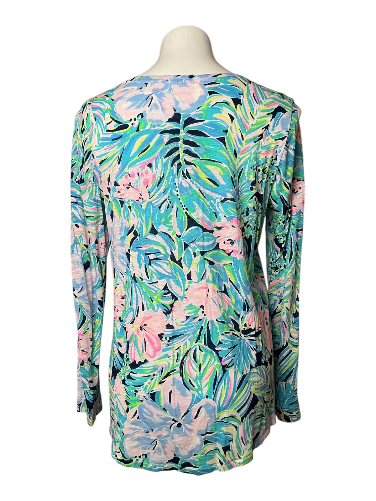 Lilly Pulitzer Etta Long Sleeve Top Multi Bermudaful - Size M