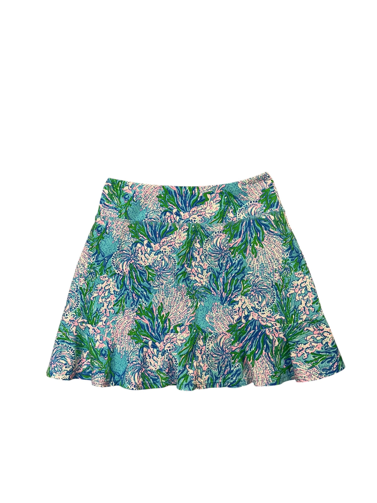 Lilly Pulitzer Zandora High Rise Skort UPF 50+ Las Olas Aqua Strong Current Sea - Size M
