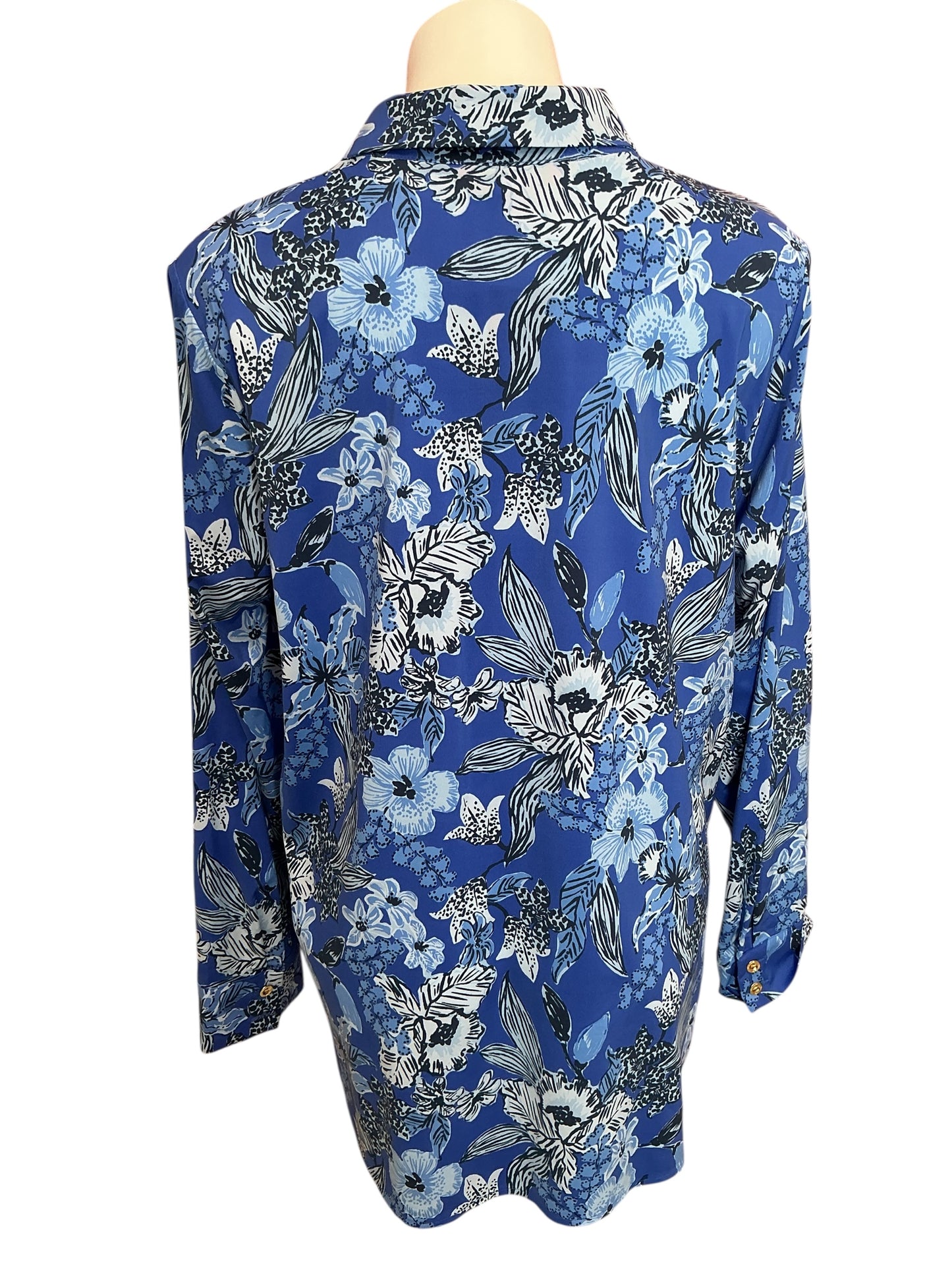 Lilly Pulitzer Giavana Tunic Dress Alba Blue Cruisin Together - Size XL