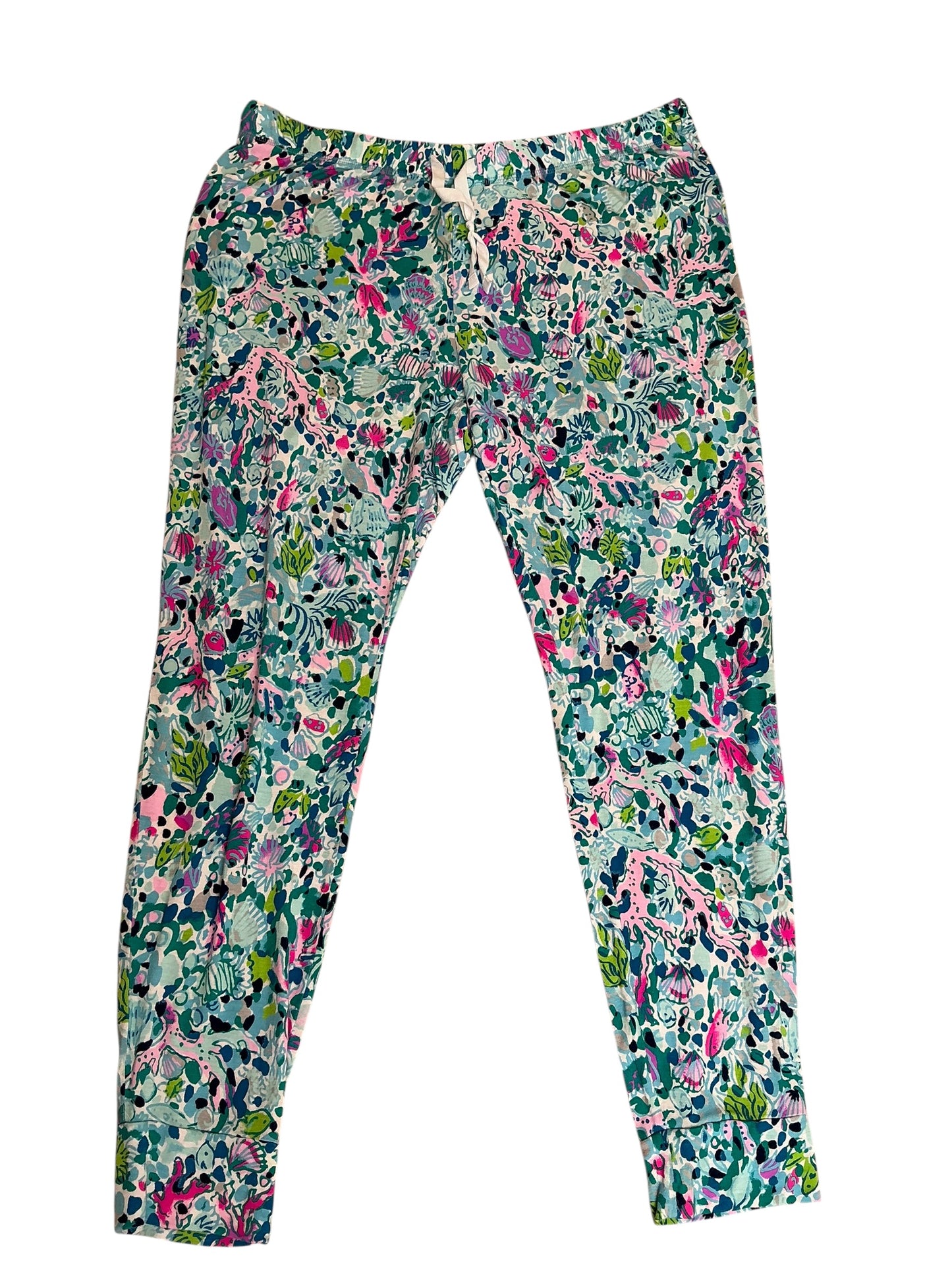 Lilly Pulitzer Tinsley Pajama Pants Multi Dive Bar - Size XL