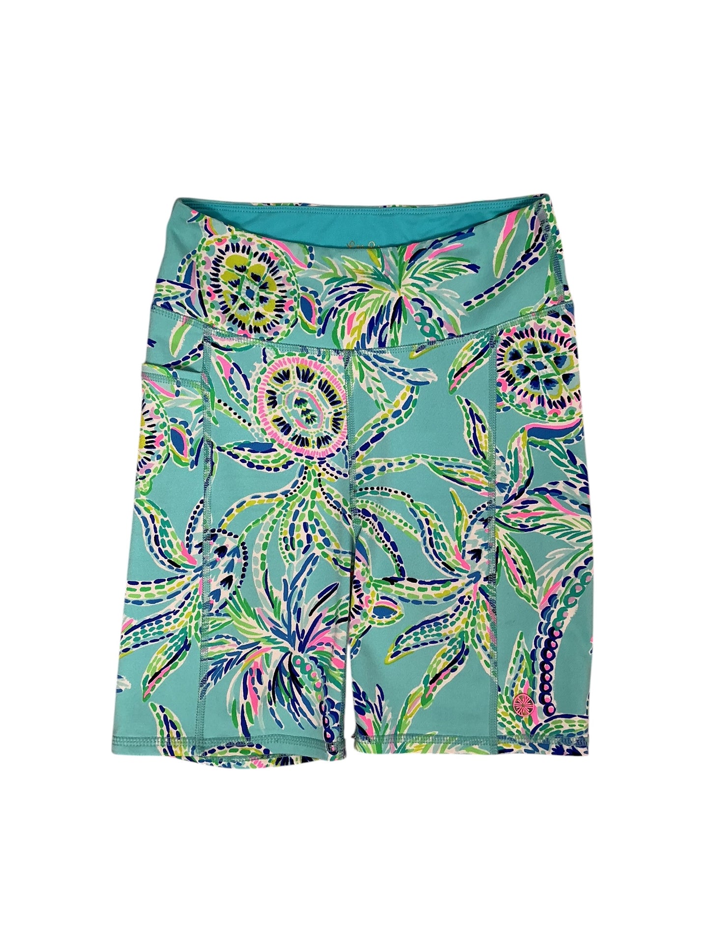 Lilly Pulitzer- Luxletic Weekender Shorts Bermuda Blue Turtle Szn Size XS