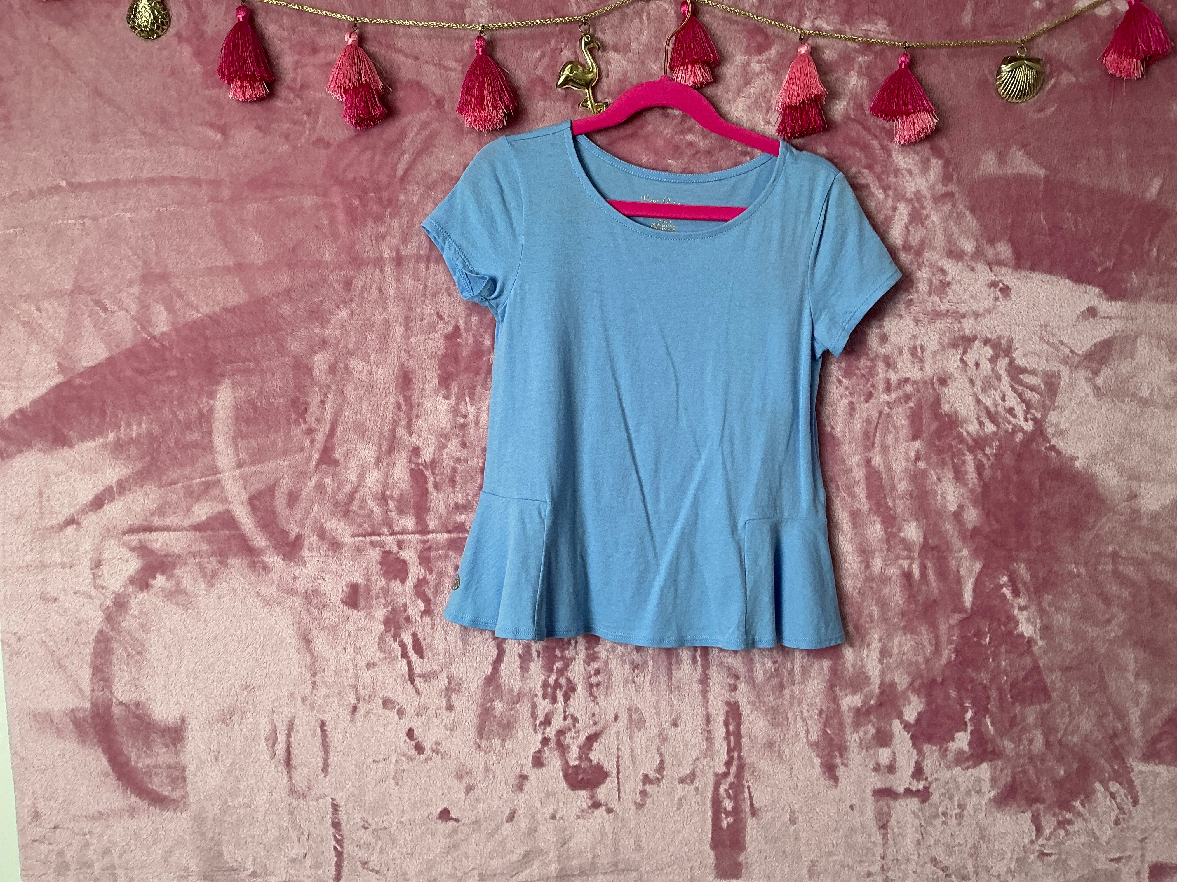 Lilly Pulitzer Kids Shirt NWT - Sondra Top - Blue Peri - Size M 6-7
