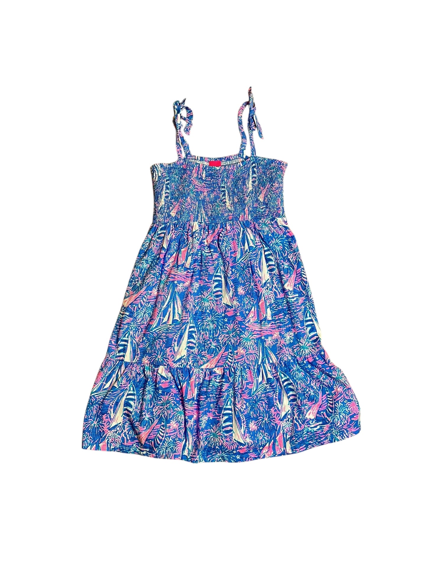 Lilly Pulitzer Mini Kailua Dress Boca Blue It's A Sailabration - Size XL (12-14)