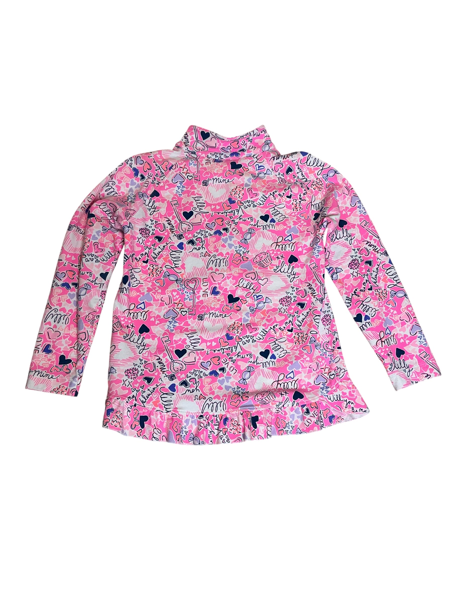 Lilly Pulitzer Girls Mini Popover Lilac You a Lot - Size XL (12-14)