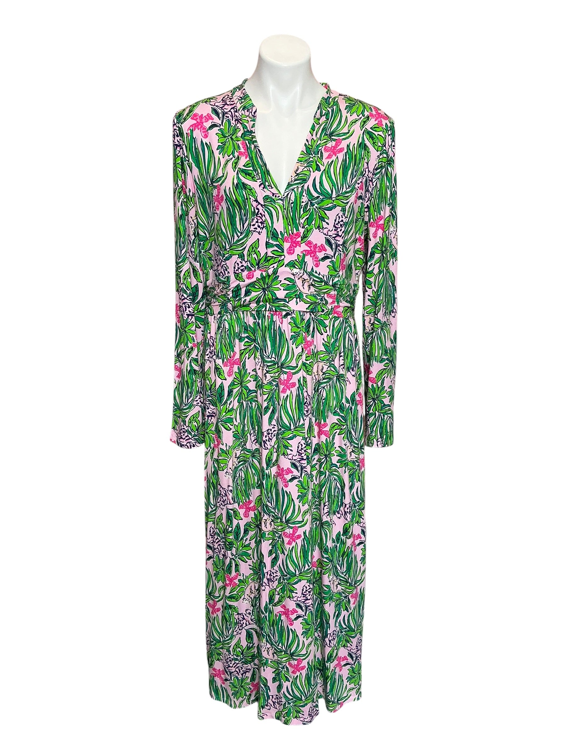 Lilly Pulitzer NWT Solene Midi Dress Conch Shell Pink Roaring With Joy - Size 16