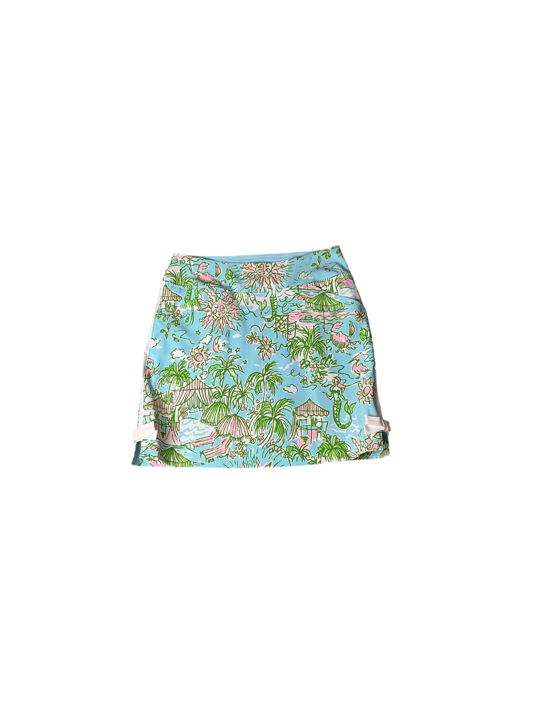 Lilly Pulitzer NWT Monica Bow Skort UPF 50+ Fresh Water Blue Sunbathers Bliss Golf - Size 0