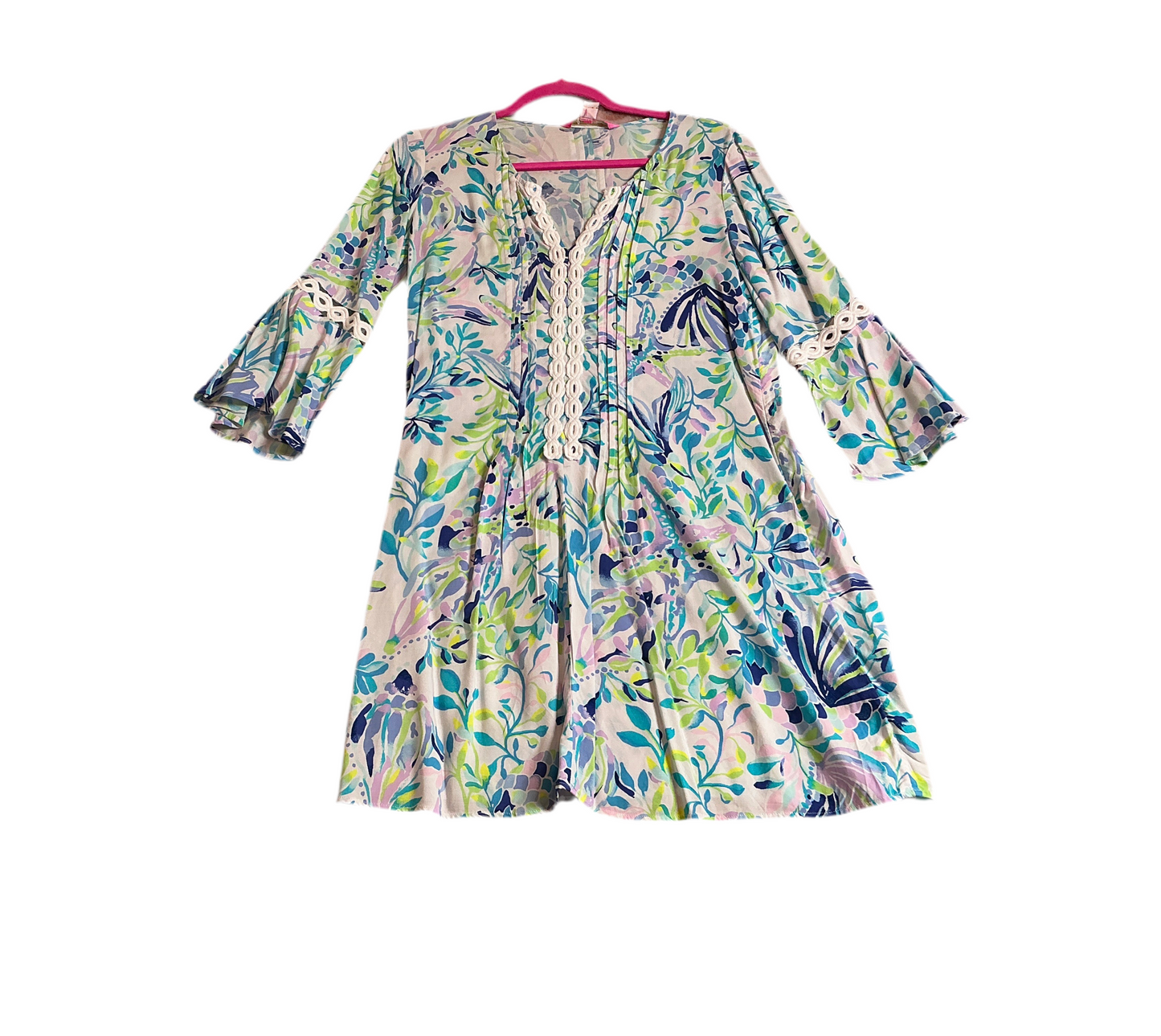 Lilly Pulitzer Hollie Tunic Dress in the Resort White Shell Beach print - Size XS
