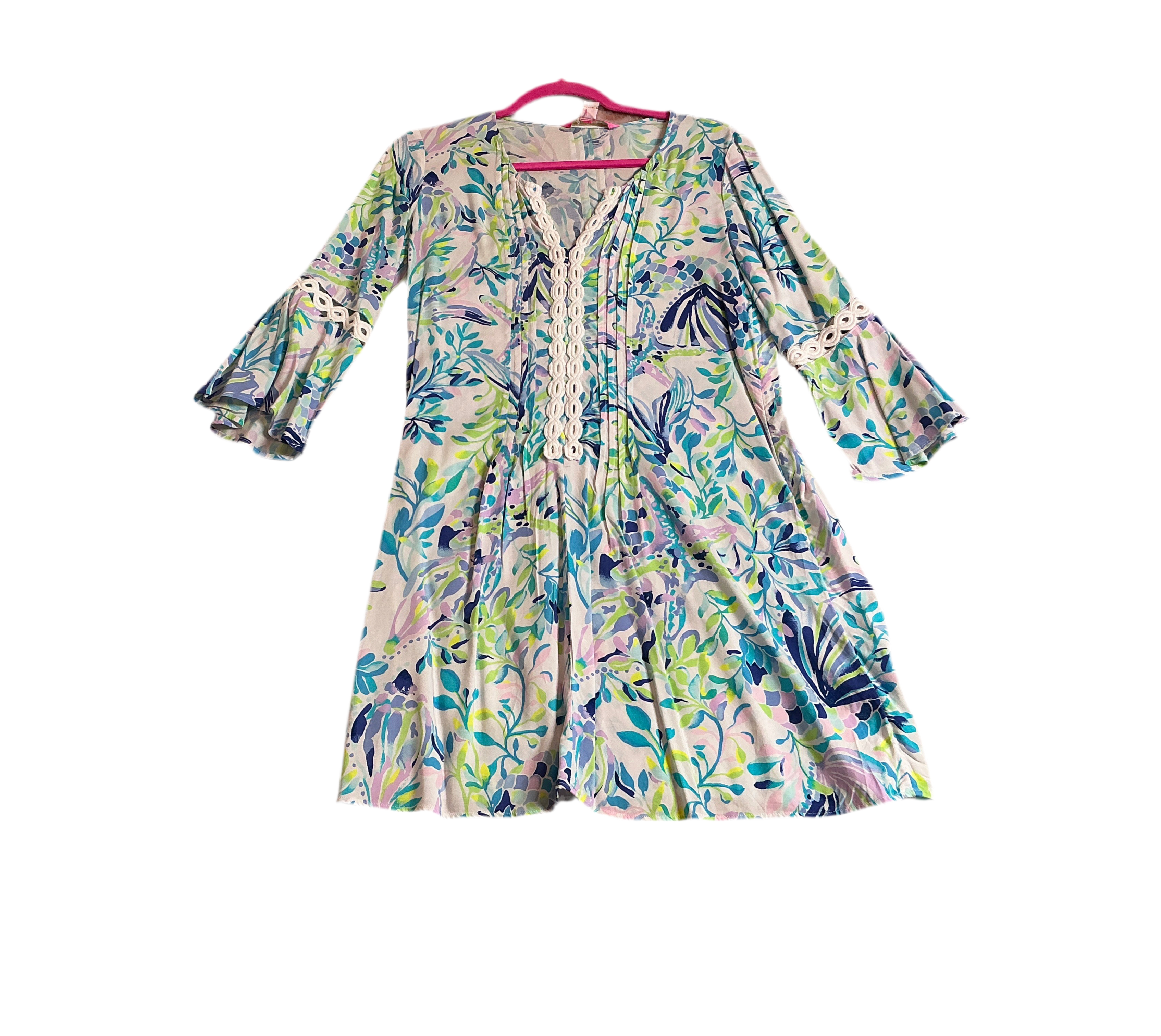 Lilly Pulitzer Hollie Tunic Dress in the Resort White Shell Beach print - Size XS