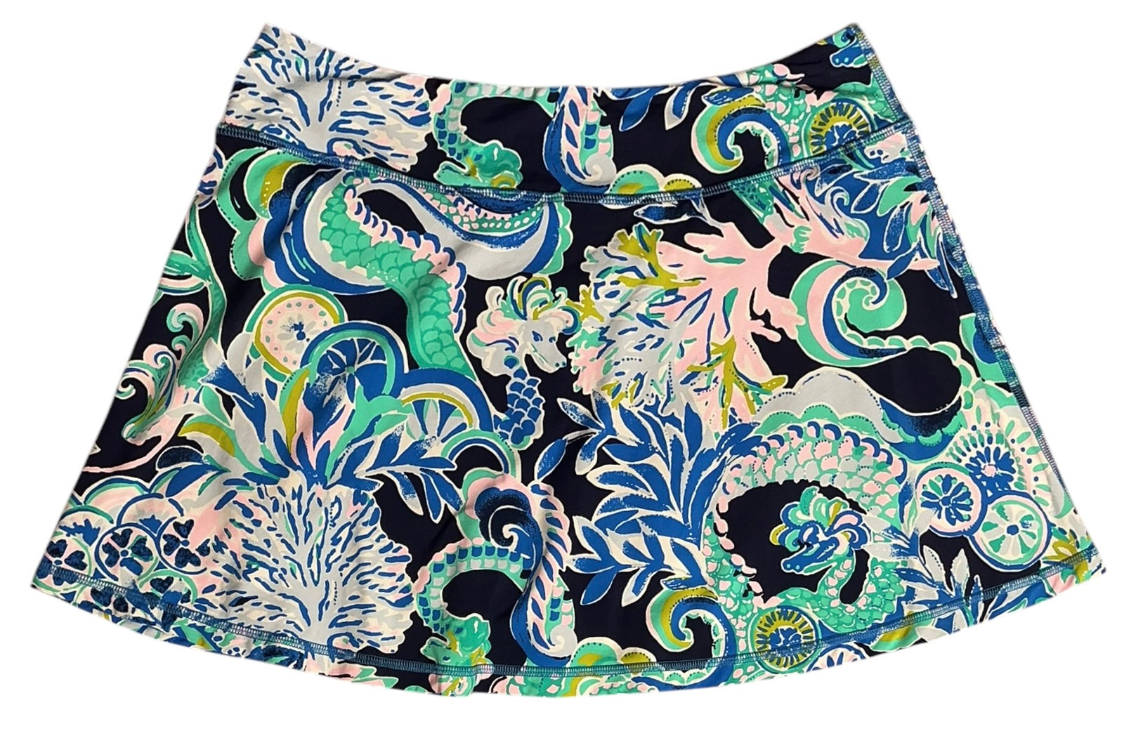 Lilly Pulitzer Luxletic Aila Skort Bright Navy Sirens & Spirits - Size M