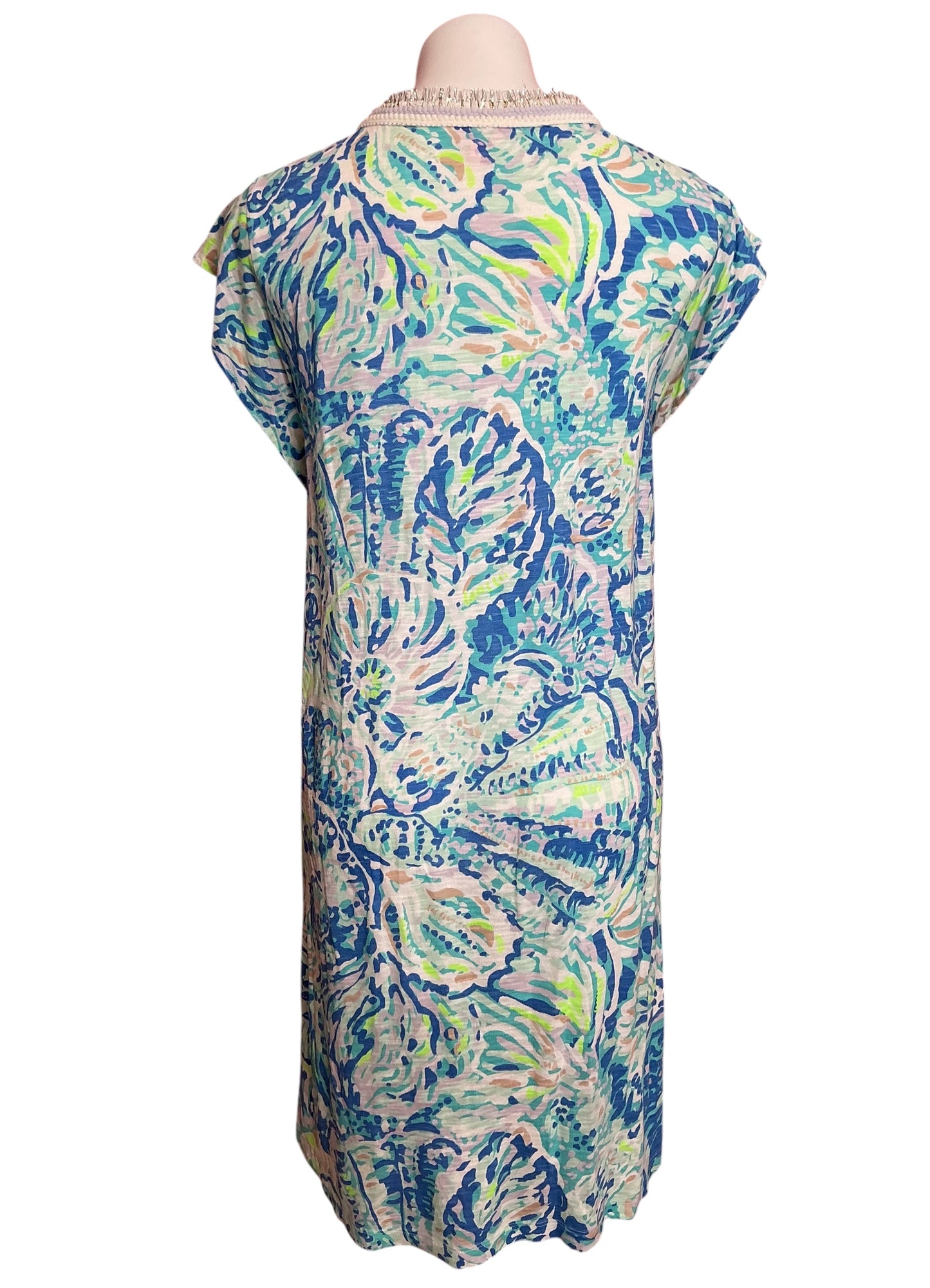 Lilly Pulitzer Zandra Dress Bennet Blue Salty Seas - Size XL