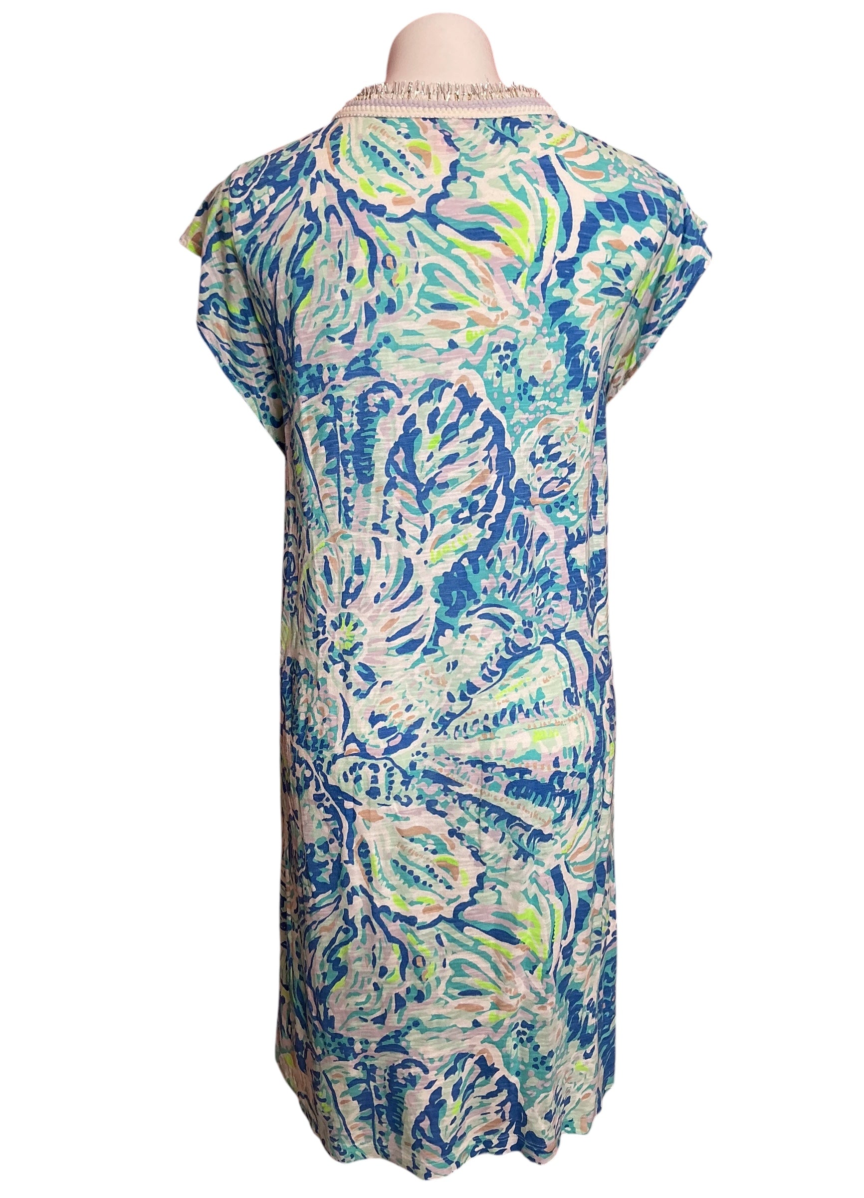 Lilly Pulitzer Zandra Dress Bennet Blue Salty Seas - Size XL