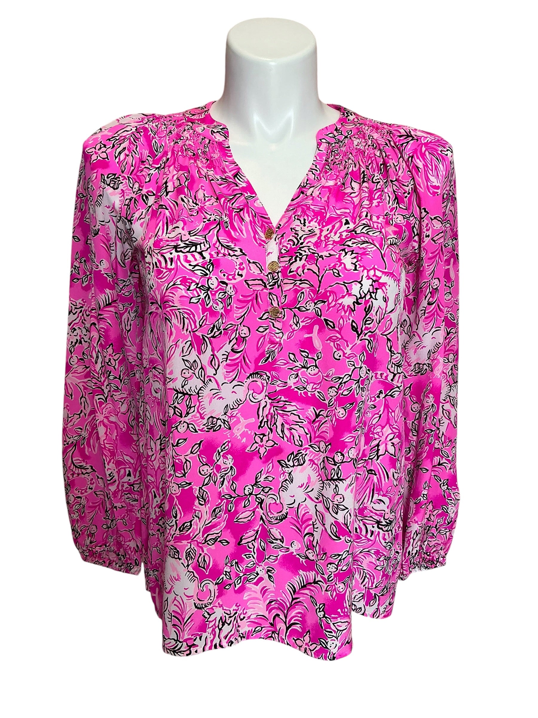Lilly Pulitzer Elsa Top Purposefully Pink - Size S
