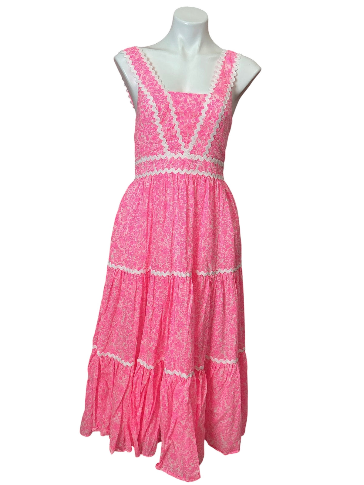 Lilly Pulitzer Pollie Midi Dress Pink Shandy Invest A Gator - Size 4