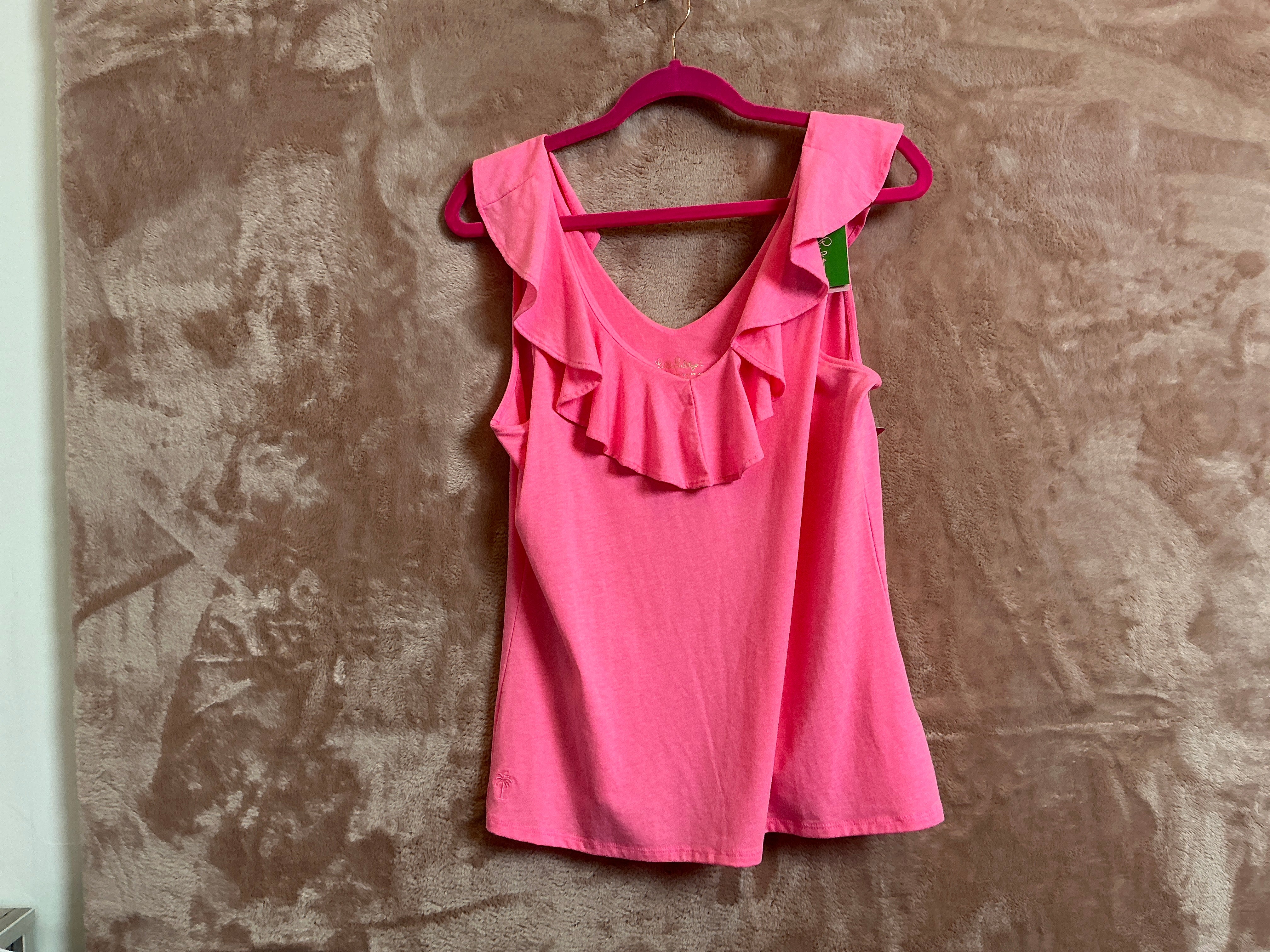 Lilly Pulitzer NWT Alessa Top Pink Sunset - Size M